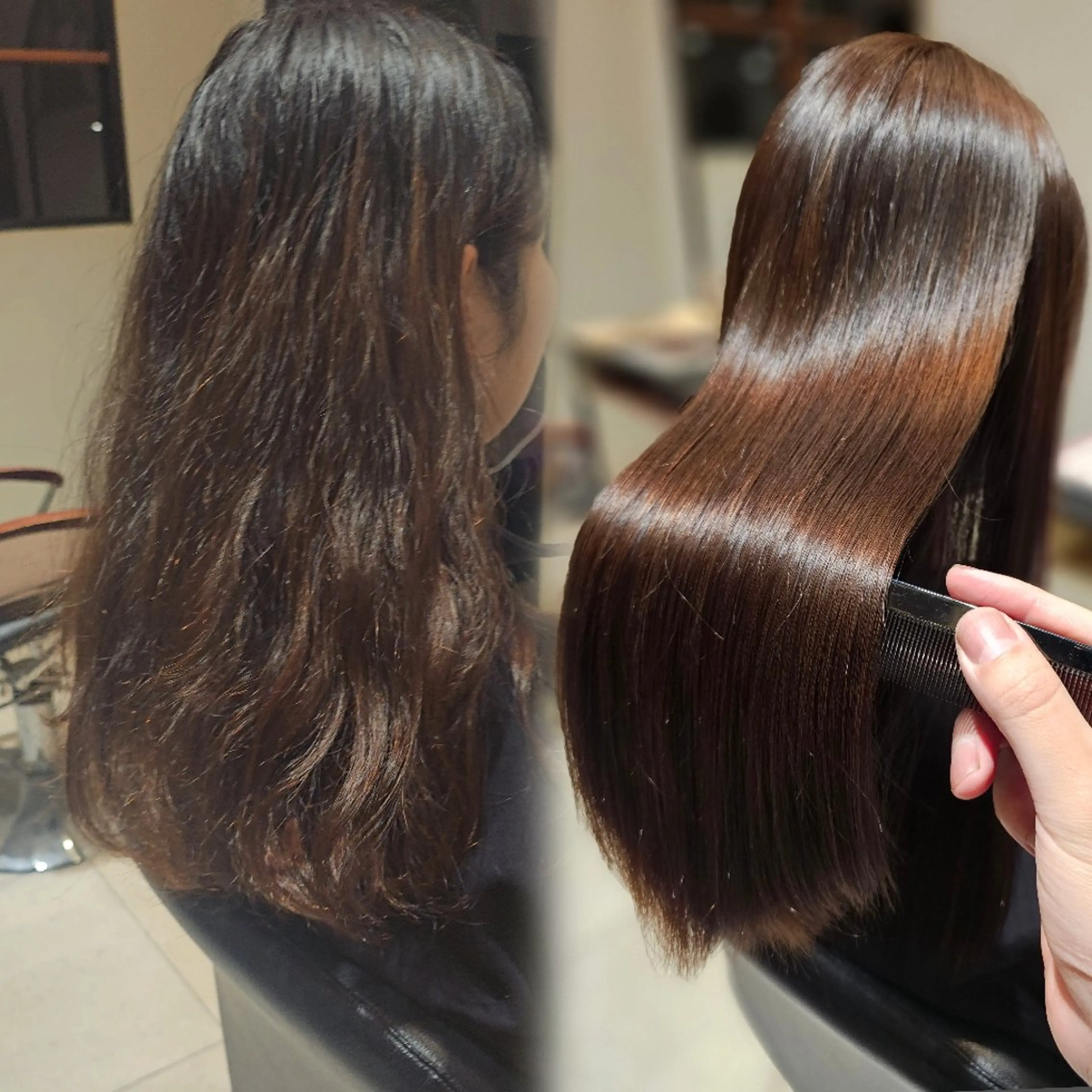 ロング 髪質改善 縮毛矯正 カット ヘアカラー 縮毛矯正 トリートメント 【髪質改善美容師】t occa茨木篠原健太のヘアスタイル