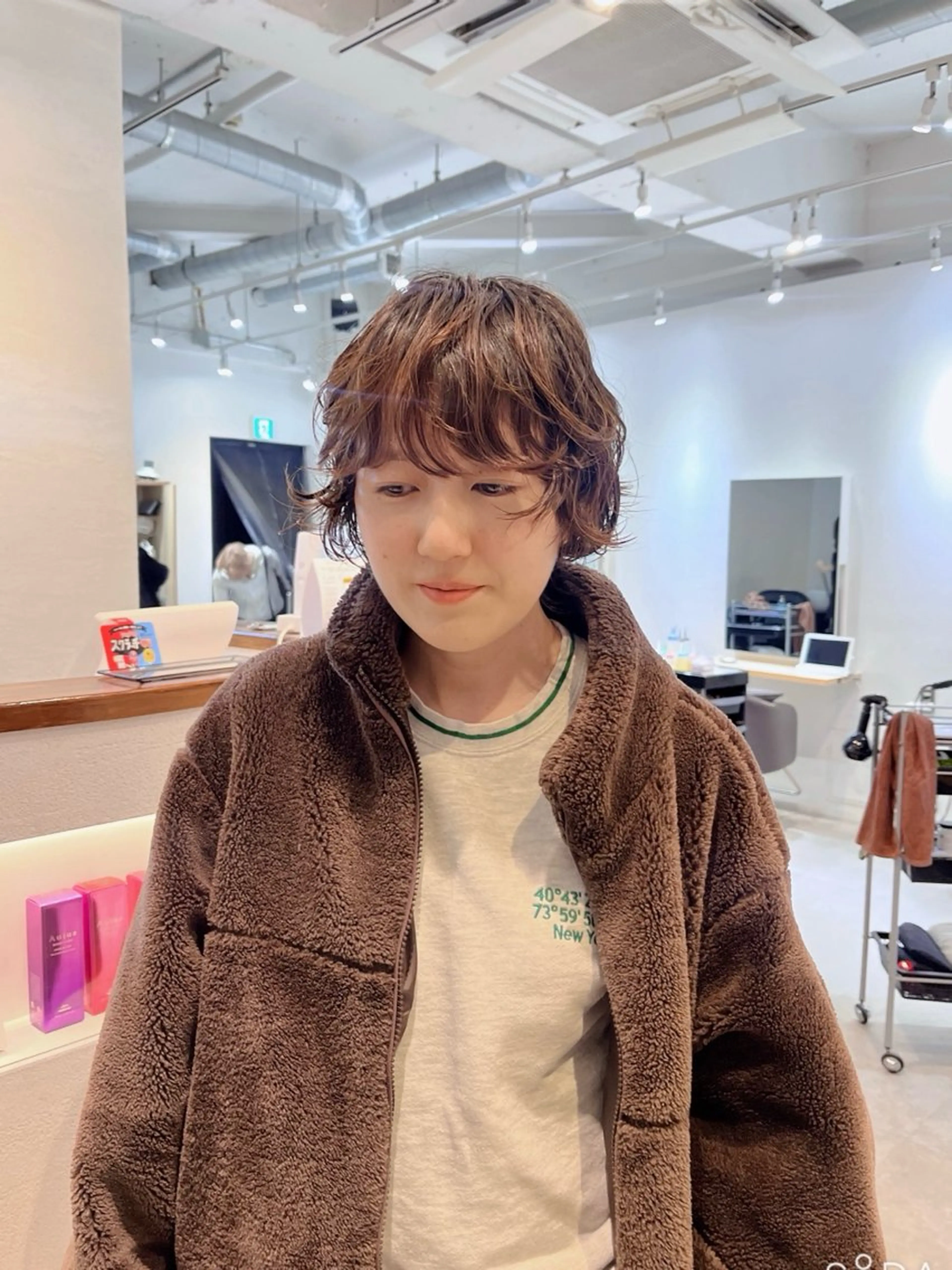 ショート パーマ ボブ 顔周りカット レイヤーカット カット パーマ ヘッドスパ benji 学芸大学所属・似合わせパーマ 🌱ショート/緒方椋のヘアスタイル