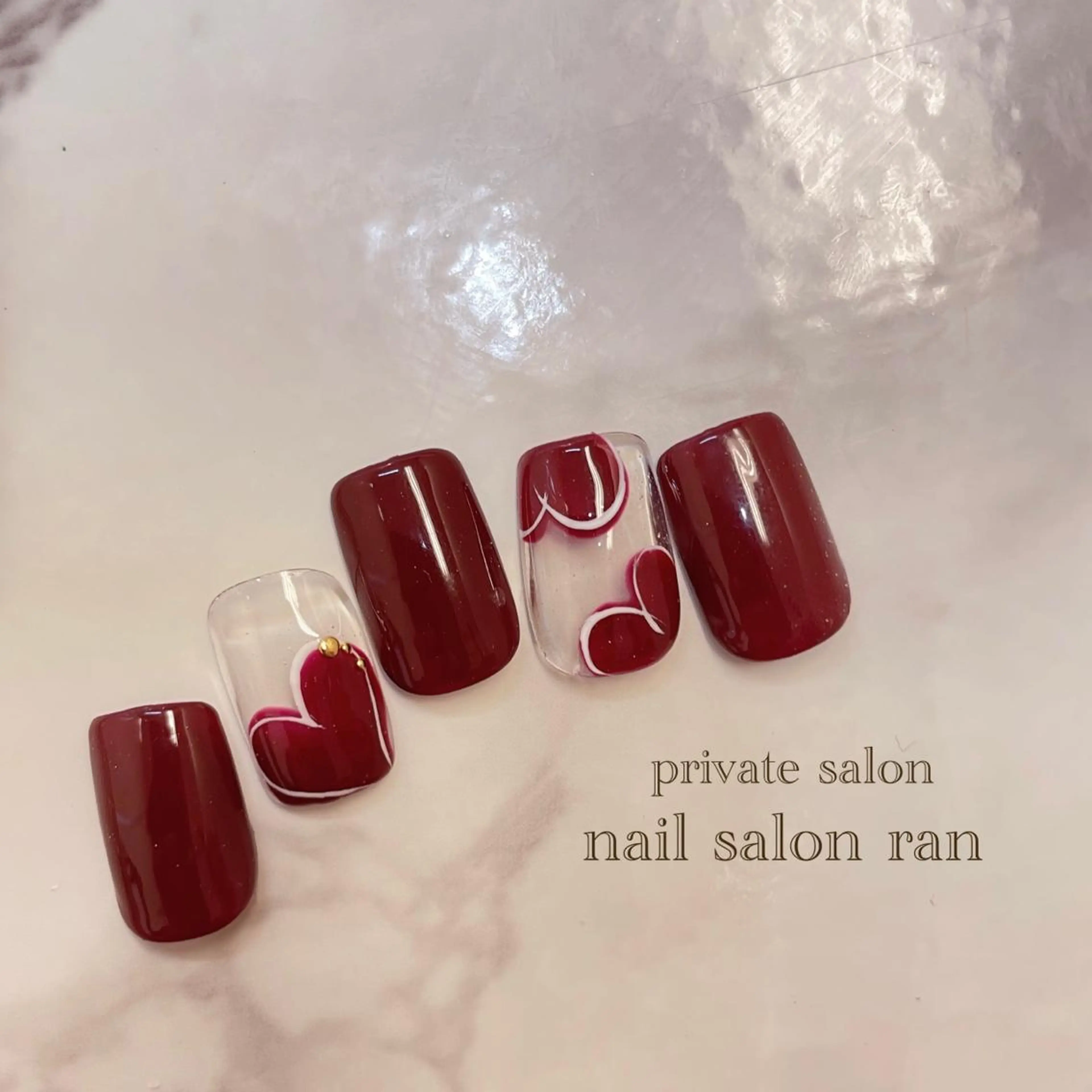 ネイル バレンタイン nailsalon ranのネイルデザイン