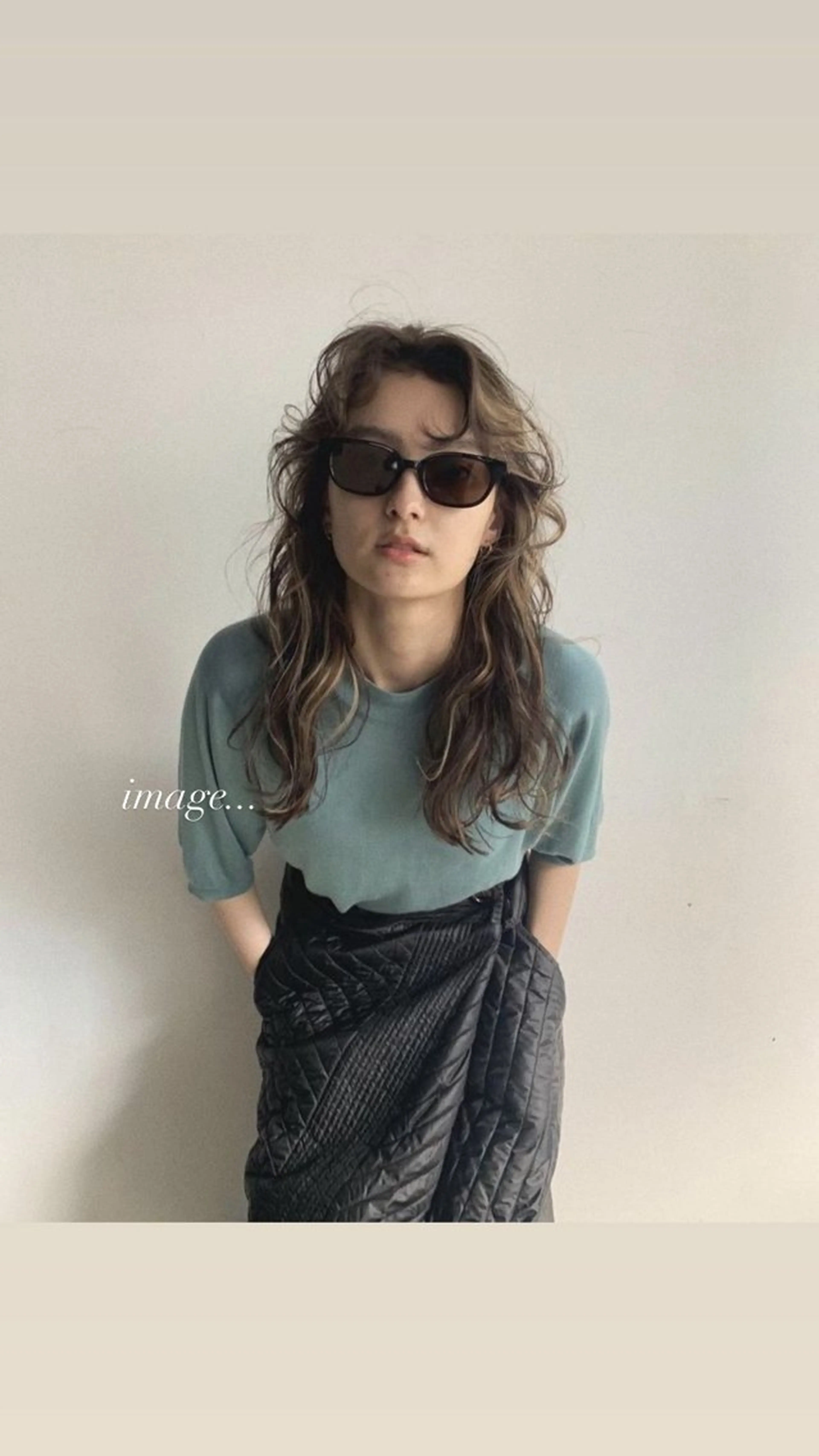 セミロング パーマ カット パーマ REINA☁️透明感 カラー/ぷつっと♡のヘアスタイル