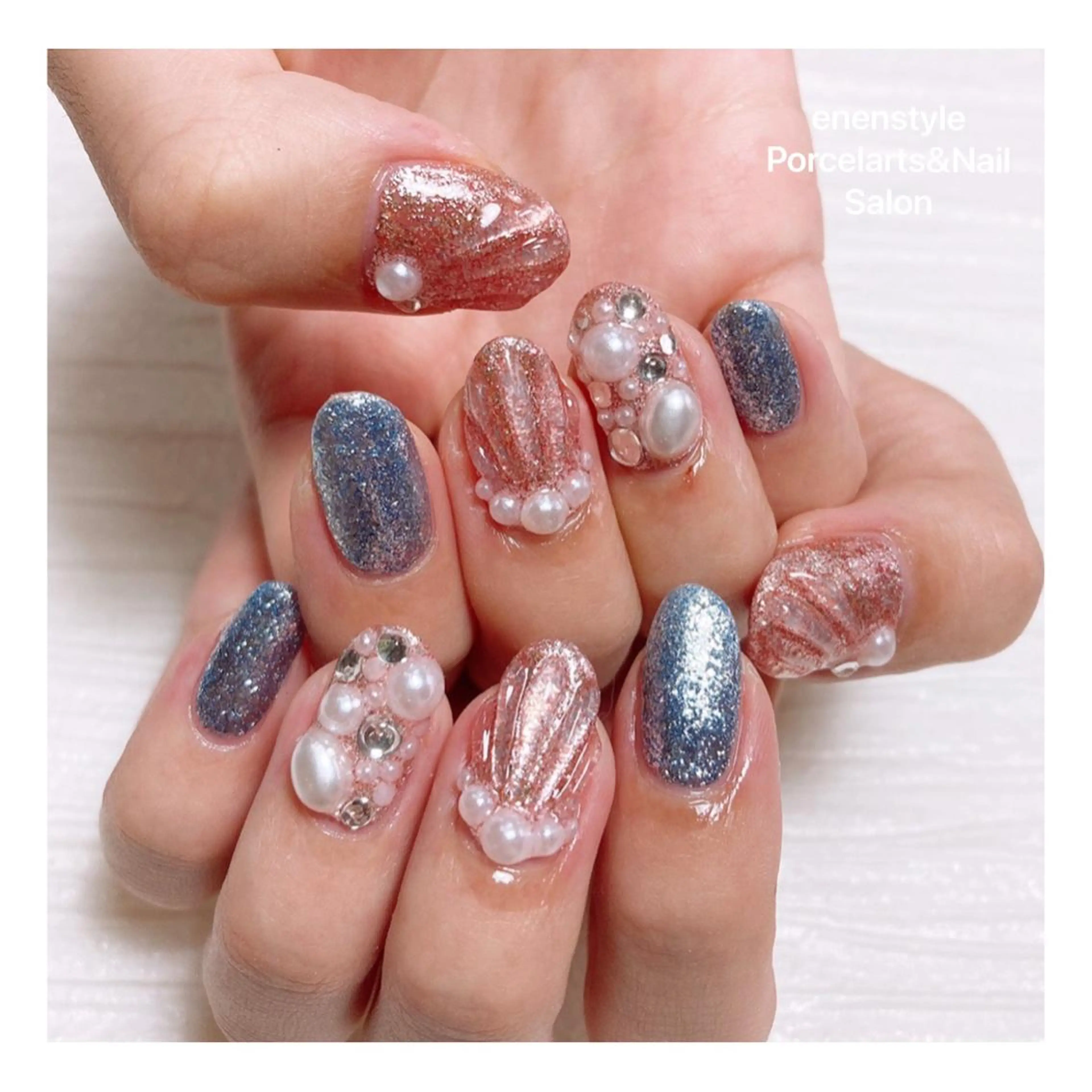 ミディアム ネイル ハンドネイル 👑enen style👑のネイルデザイン