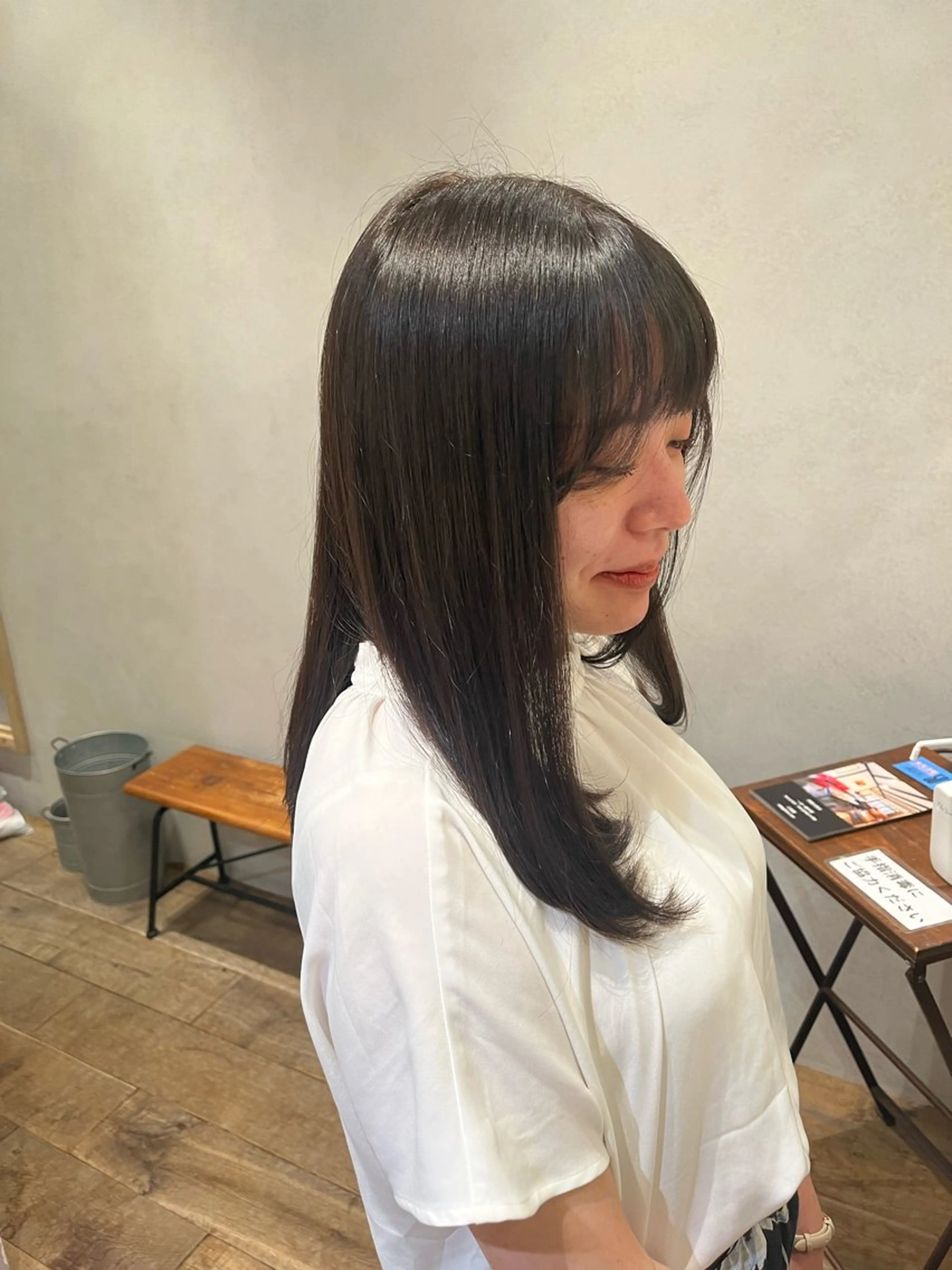 セミロング カラー ブラウンカラー ナチュラルブラウン カット CANAAN hair salon 表参道店所属・🌿‬ナチュラルヘア /パーマ/蒼真🍃のヘアスタイル
