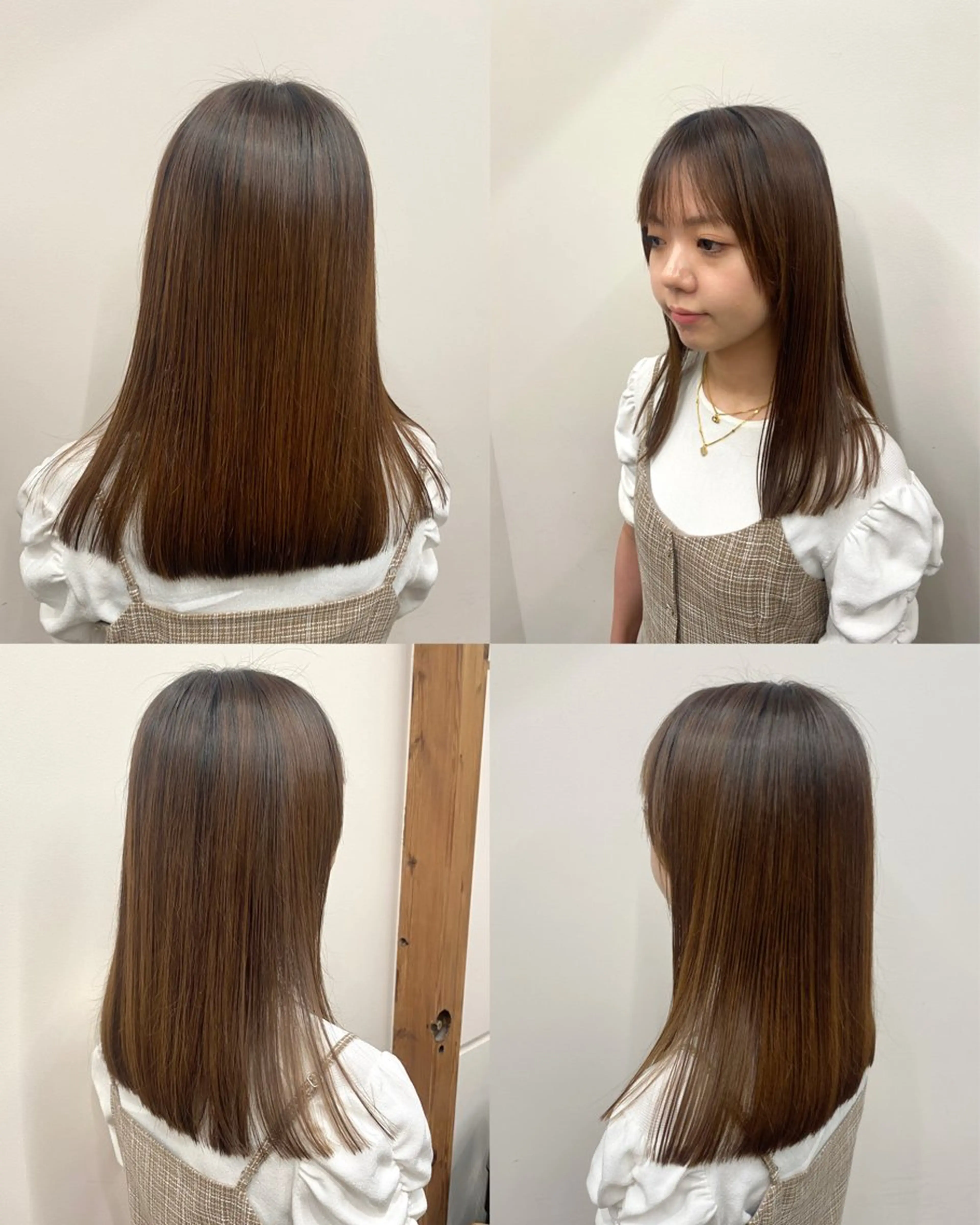 セミロング しまうち まいのヘアスタイル