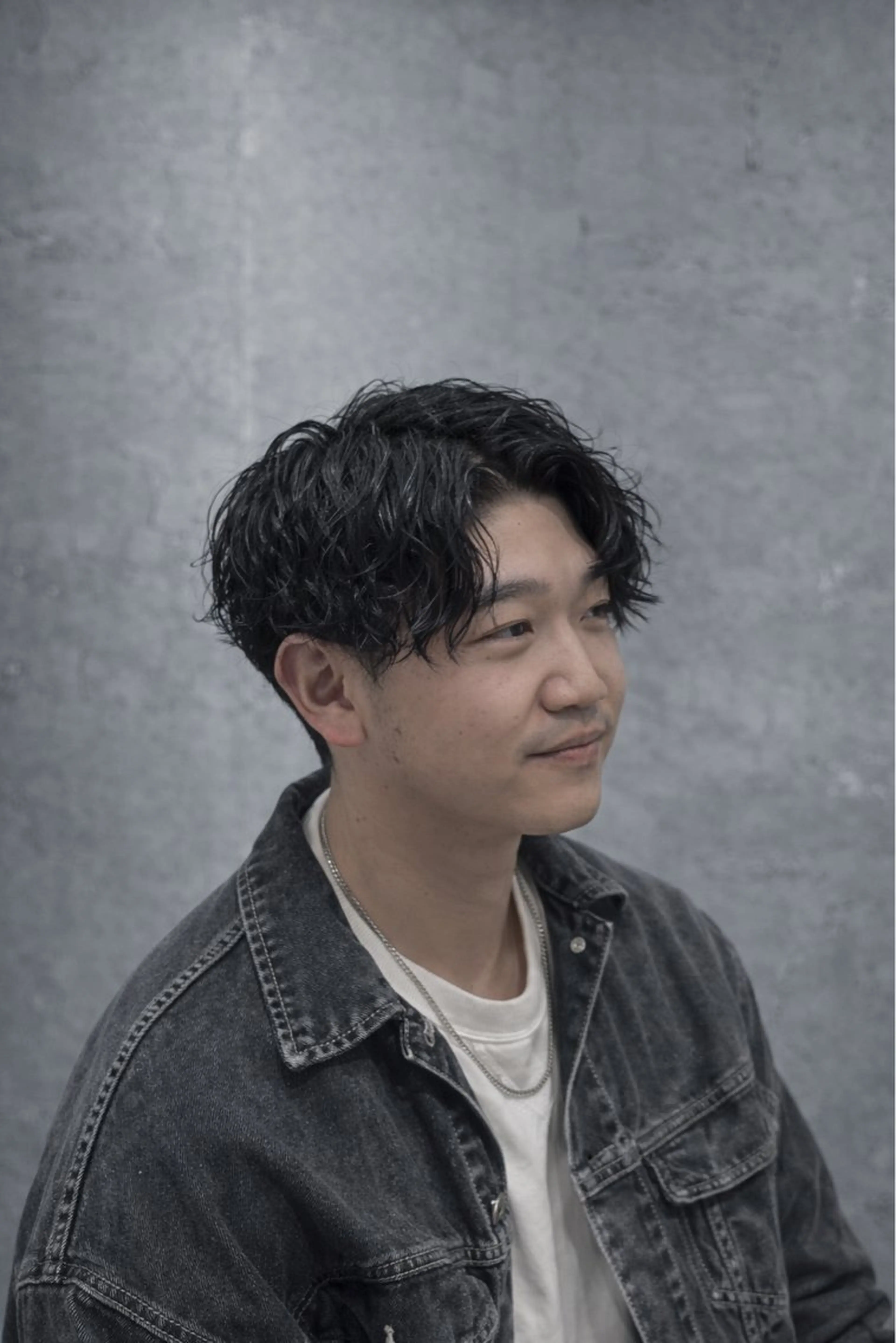 パーマ メンズ センターパート カット パーマ 三浦 翔太のヘアスタイル