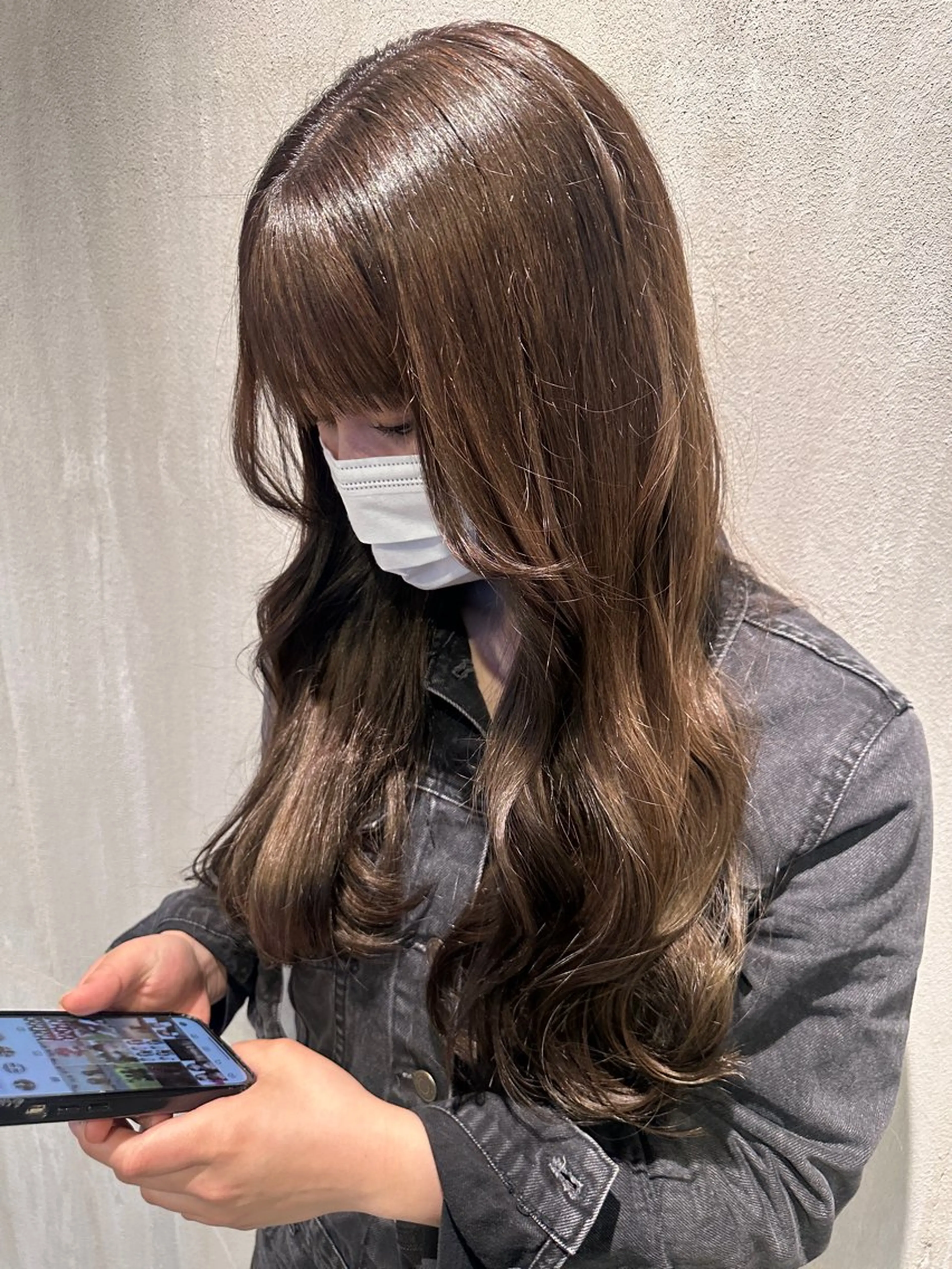 ロング カラー ブラウンカラー 岐阜の美容師 HONOKAのヘアスタイル