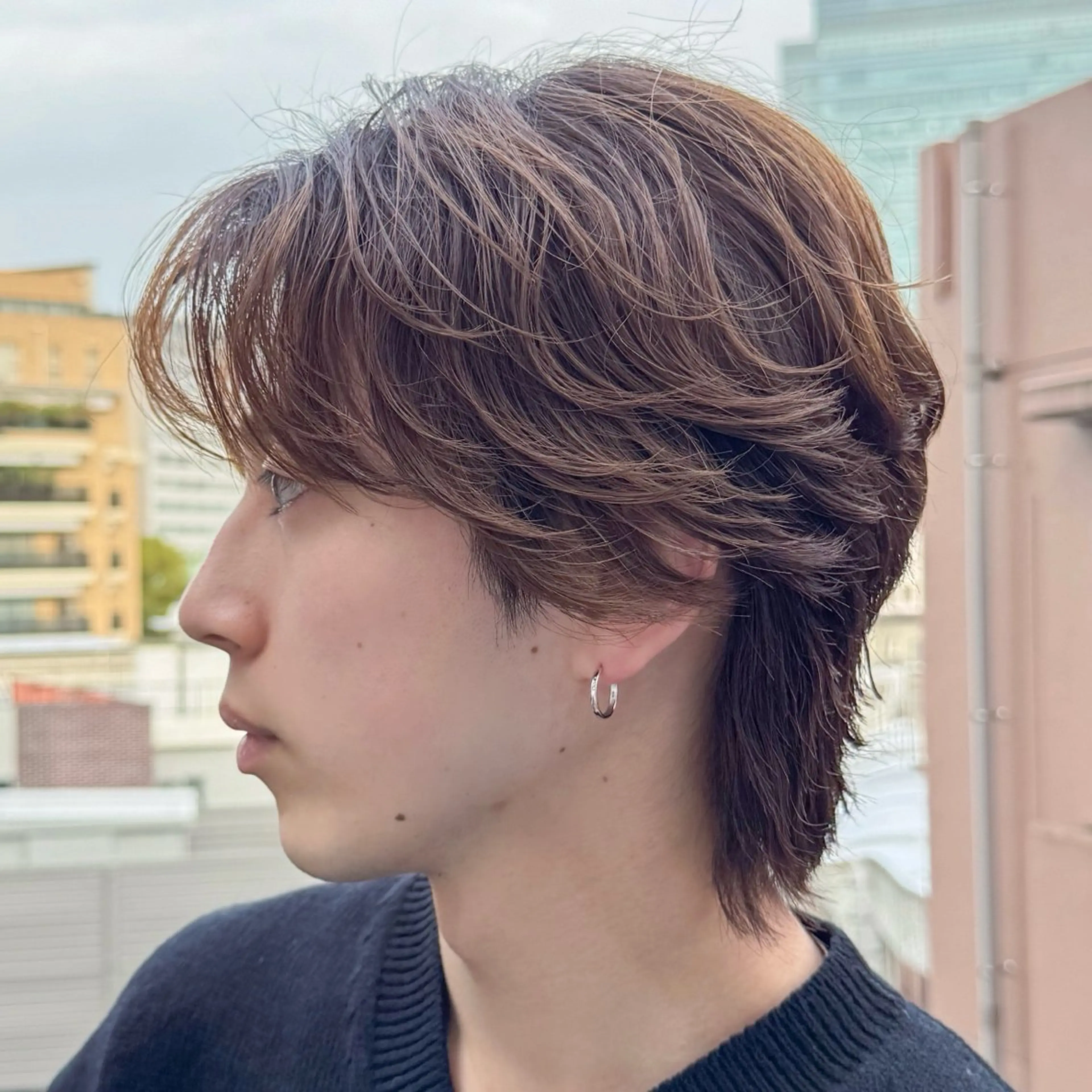 ショート メンズ メンズカット/ センターパートkiiのヘアスタイル