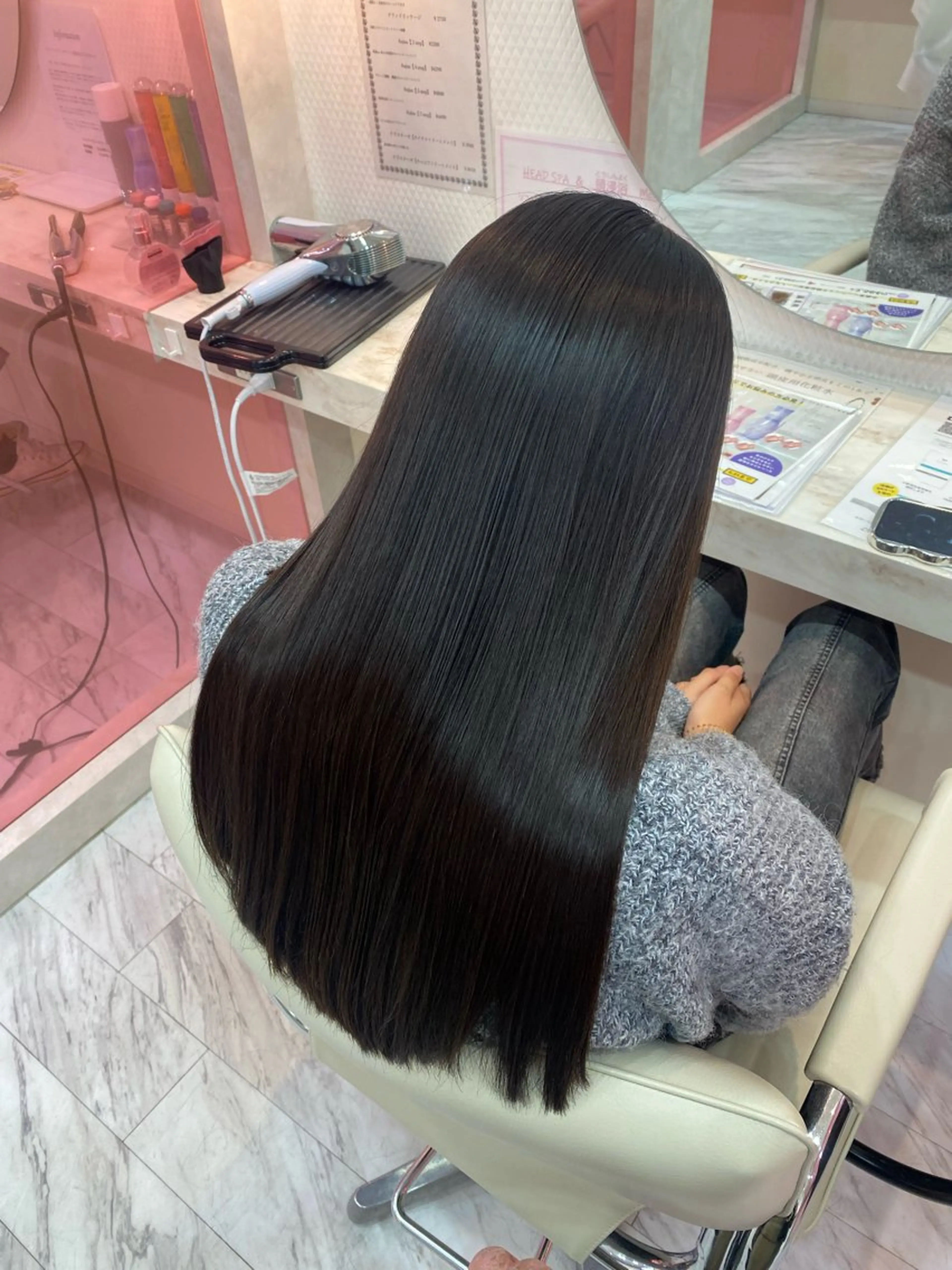 ロング パーマ 縮毛矯正 本間 しゅうまのヘアスタイル