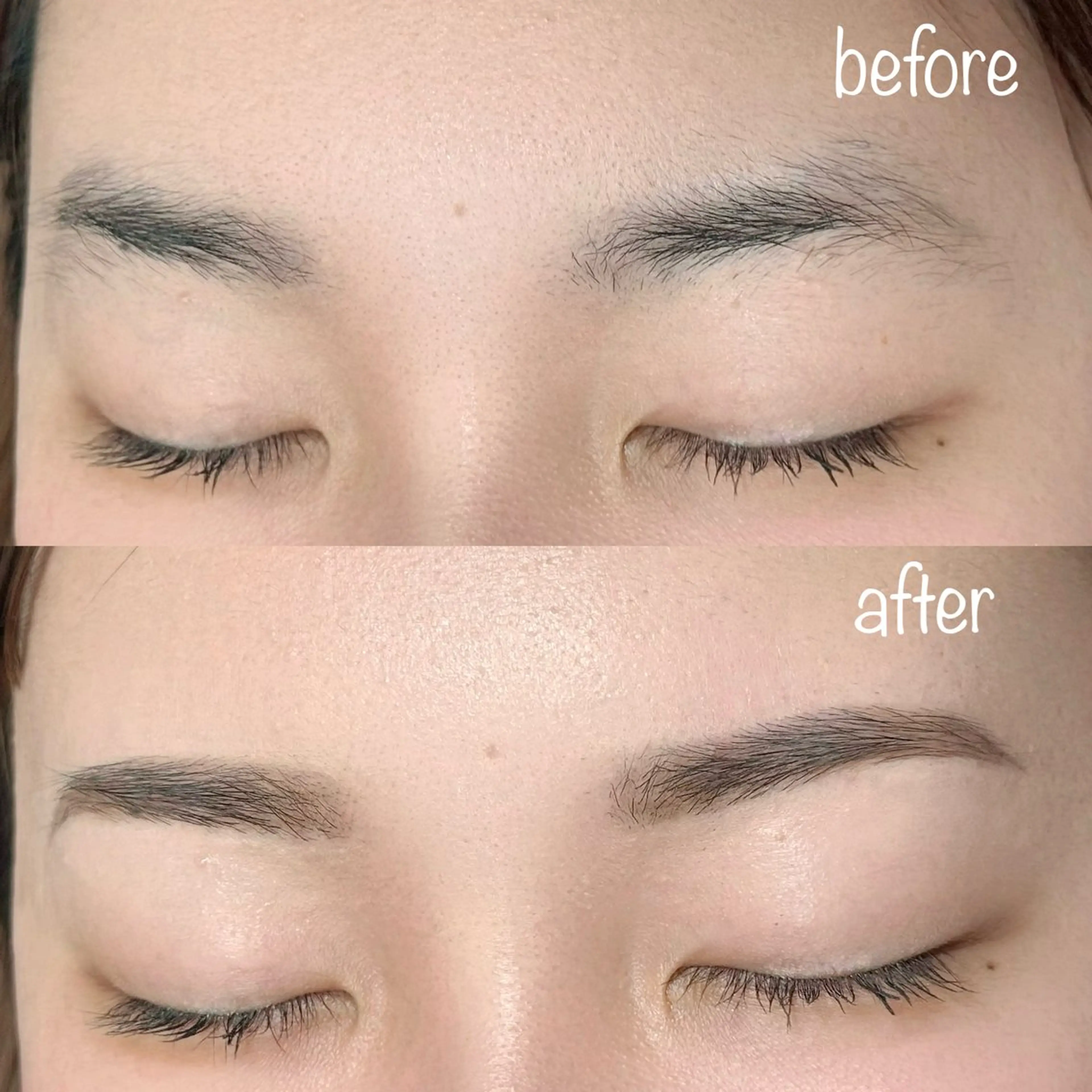 眉WAX カウンセリングから仕上げまでしっかりとご提案させていただきます！ご自身の眉の形が定まっていない方の写真