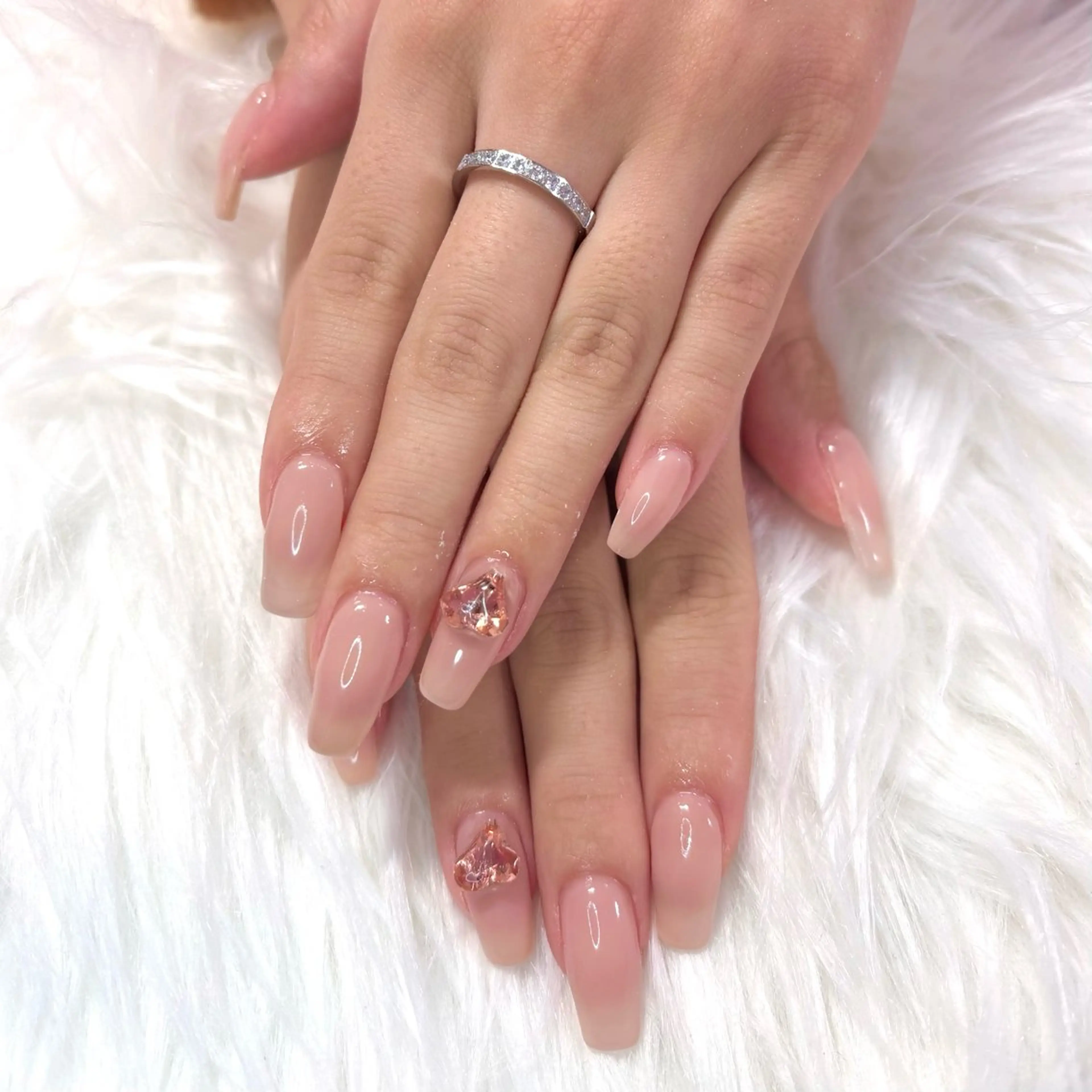 ネイル ハート シンプルネイル ハンドネイル Noix nailのネイルデザイン