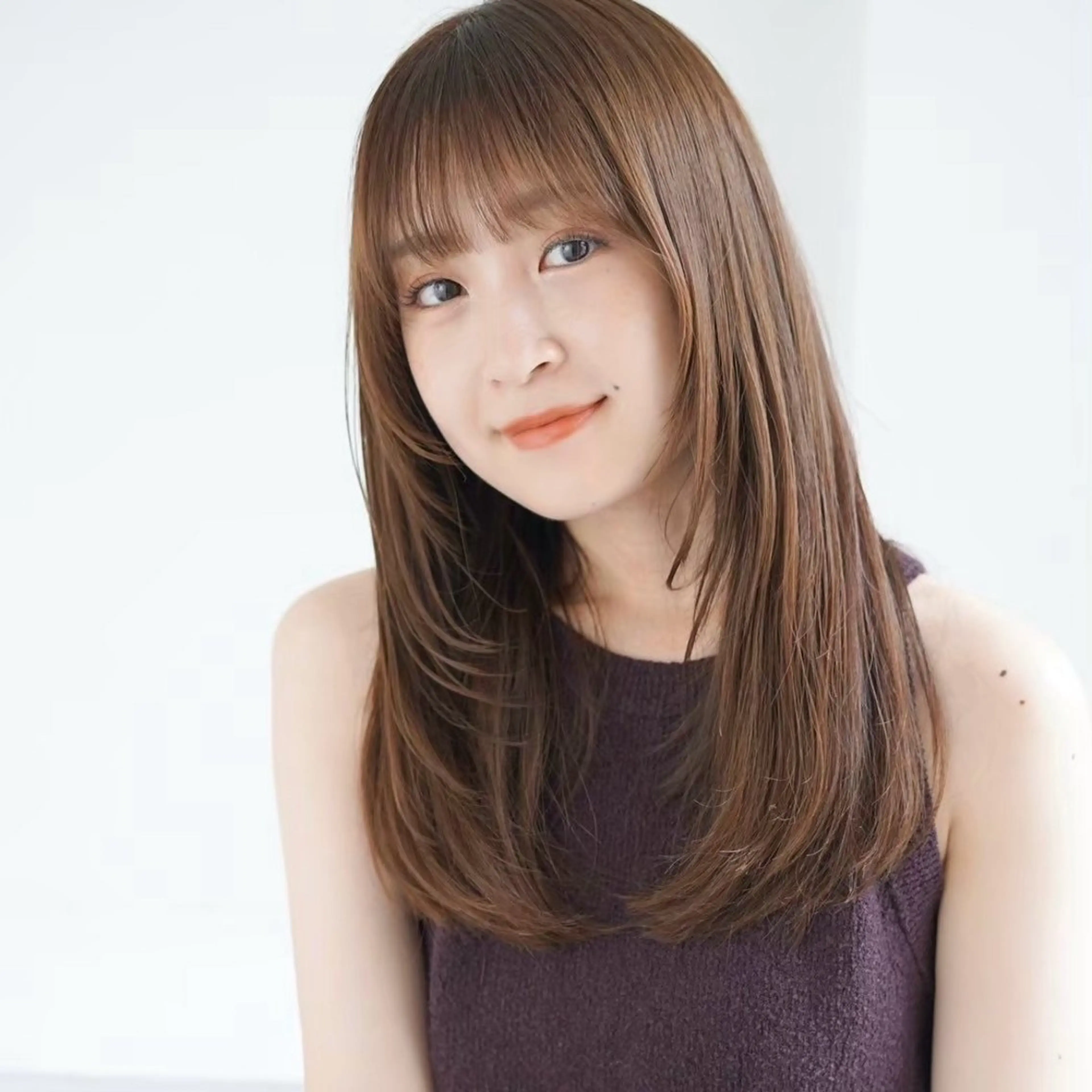 セミロング カラー パーマ ヘアアレンジ セミロングパーマ 縮毛矯正 トリートメント ストレートパーマ カット 縮毛矯正 トリートメント 髪質改善ストレート✨ パーマヘア✨YUKIのヘアスタイル