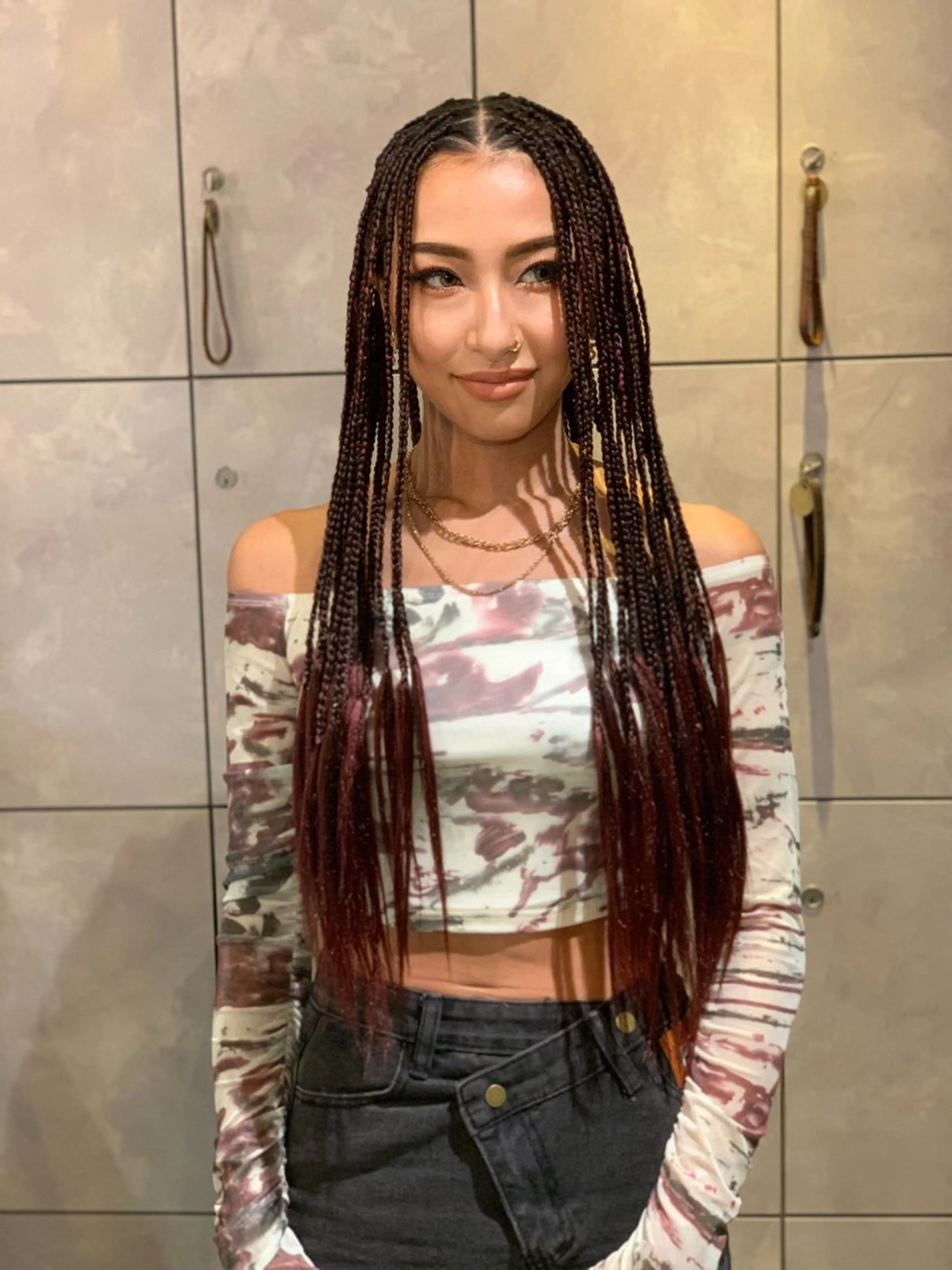 ロング ヘアアレンジ メンズ キッズ エクステ エクステ ヘアセット BRAIDS💎愛子 大人ハイライト💎のヘアスタイル