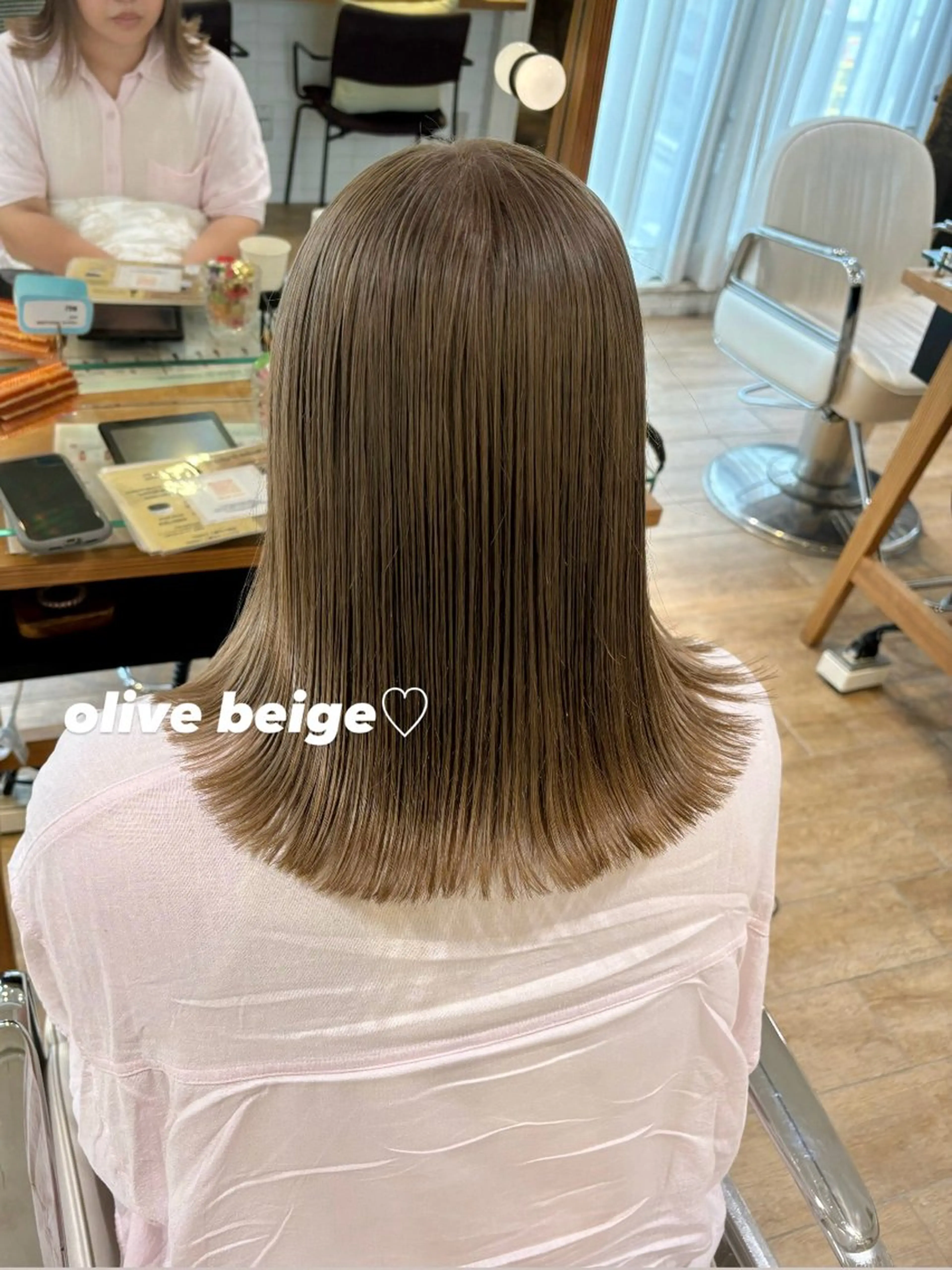 セミロング カラー ヘアアレンジ ヘアカラー トリートメント ハイトーンピンク🍑 ブリーチ🍑RINAのヘアスタイル