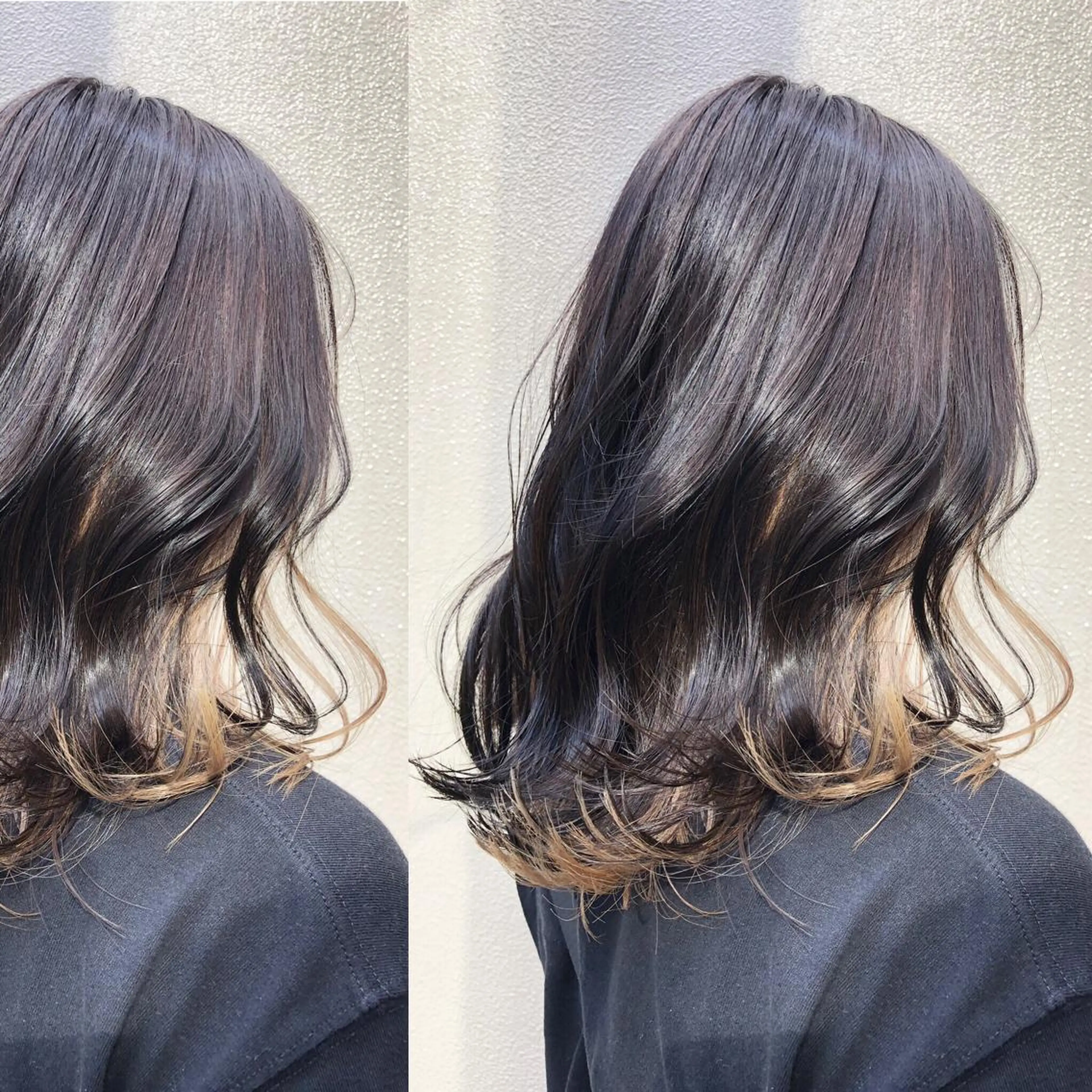 ミディアム カラー カット ヘアカラー トリートメント ツキノキ ミナのヘアスタイル