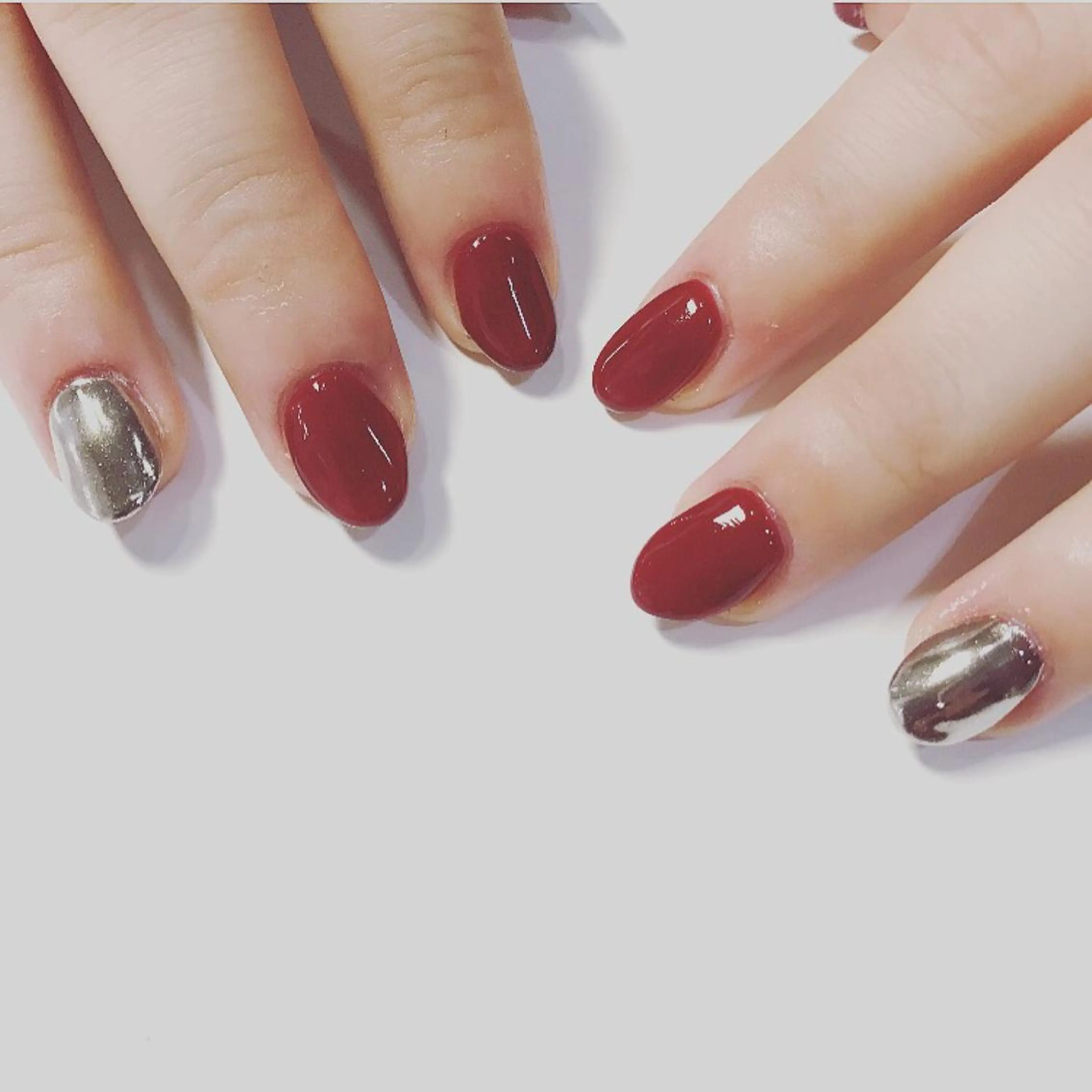 ネイル ミラーネイル ワンカラーネイル スカルプネイル ショートネイル 渋谷ビュレネイル Kaoruのネイルデザイン