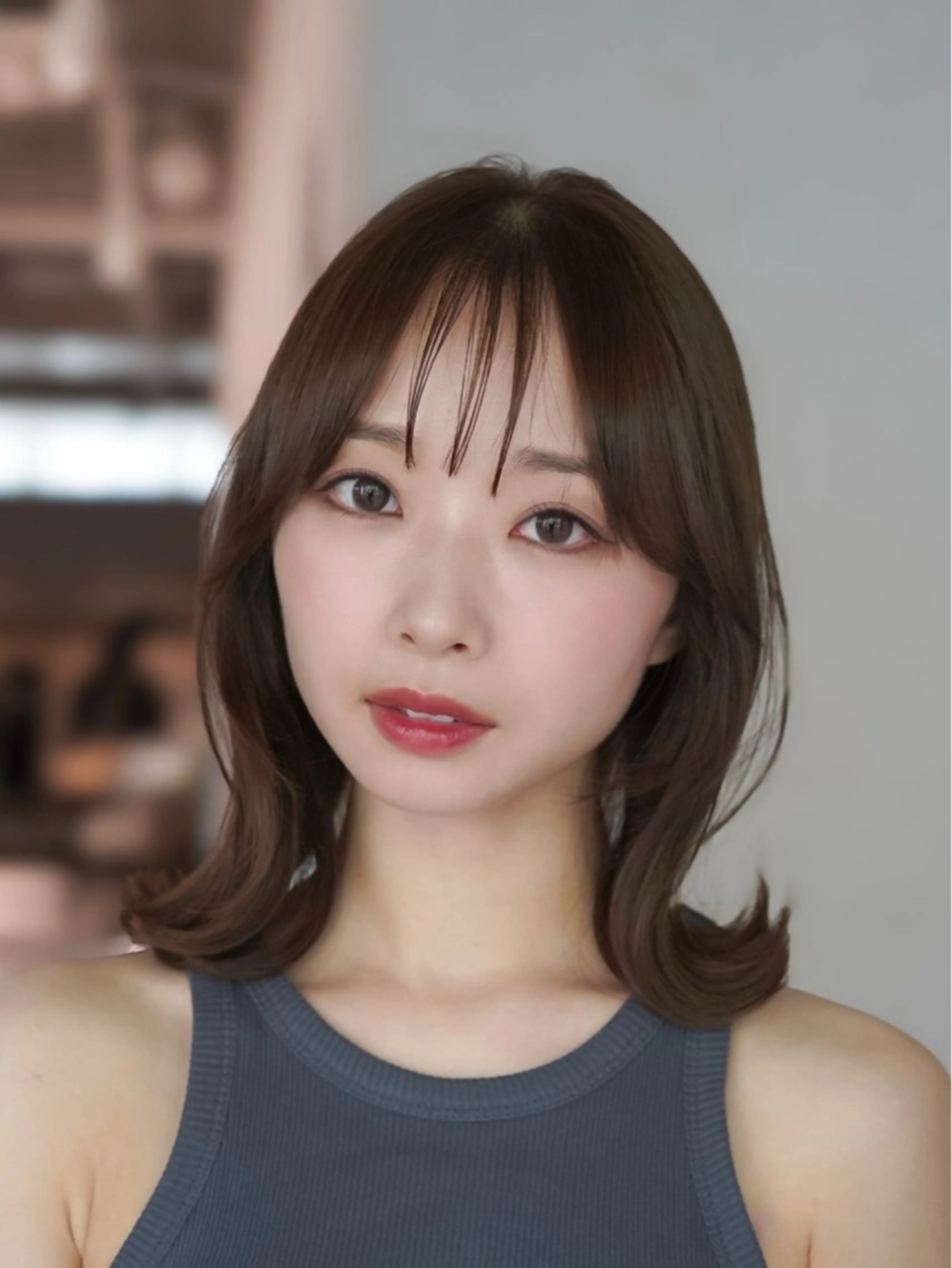 ミディアム くびれヘア 顔周りカット 似合わせカット レイヤーカット/ くびれヘア佐藤大空のヘアスタイル