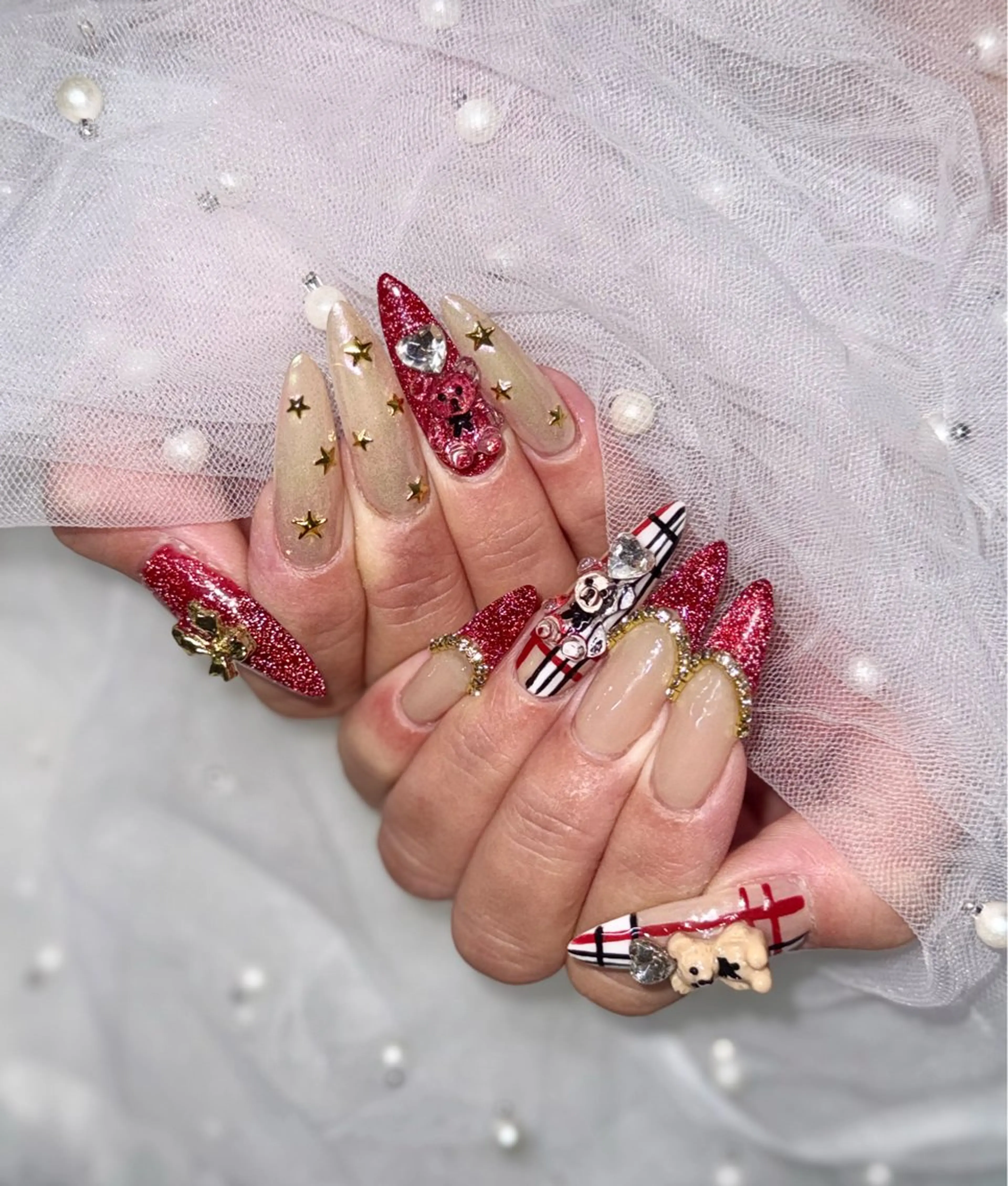ネイル 冬ネイル クリスマス ハンドネイル CREA nailsalonのネイルデザイン