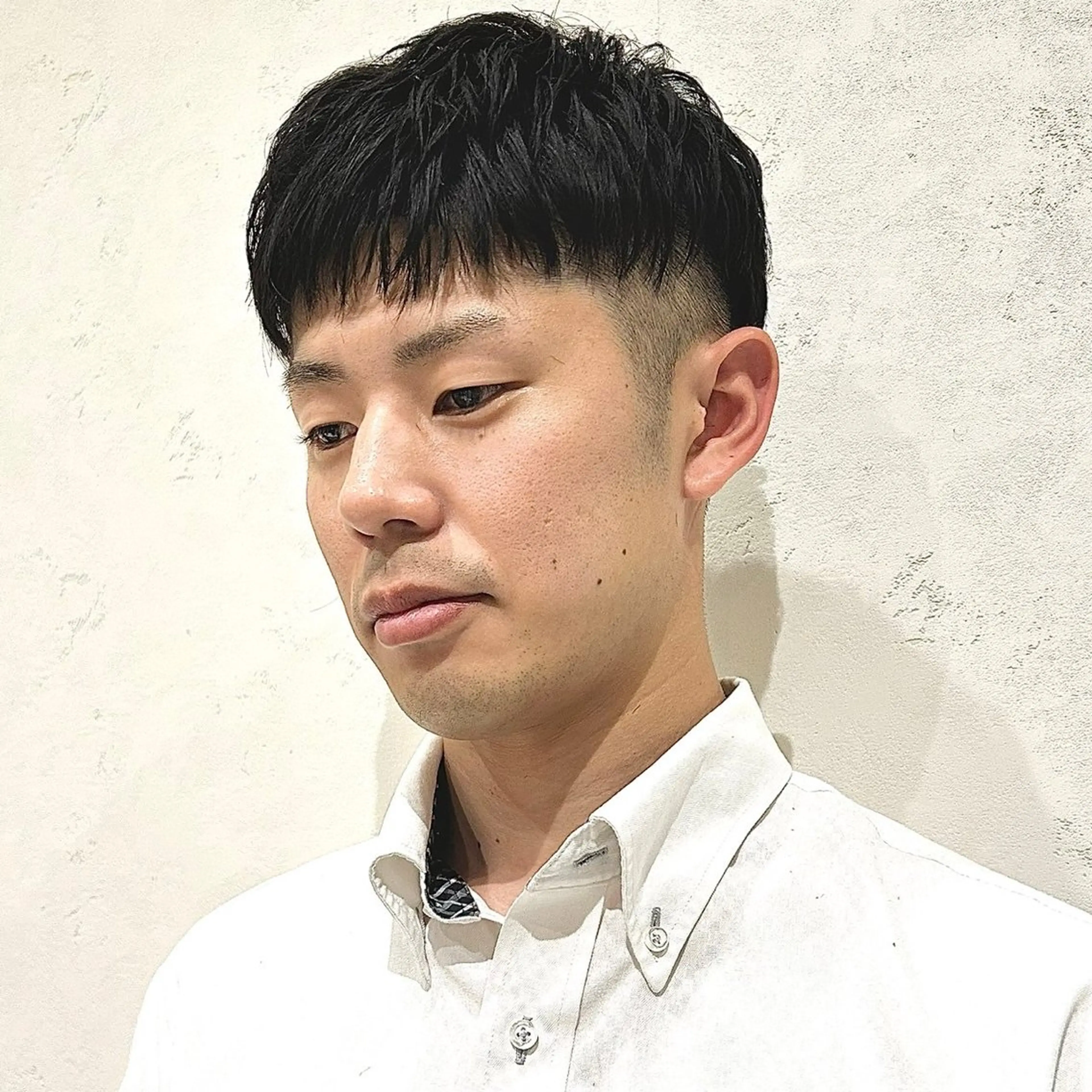 メンズ センターパート マッシュ メンズパーマ スパイキーショート ツーブロック カット 🍒中川葵久美🍒 メンズ/パーマのヘアスタイル