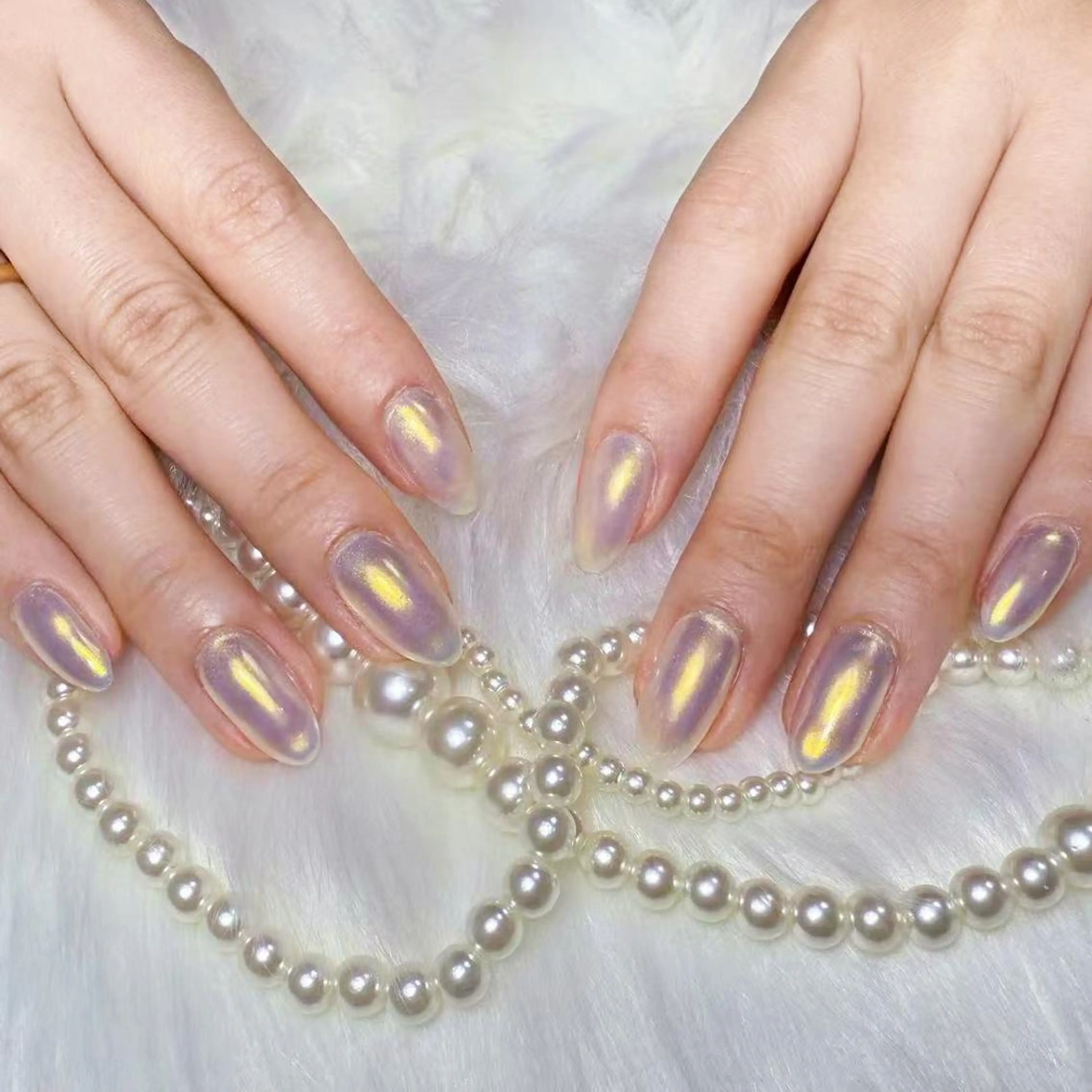 ネイル アートネイル オーロラネイル ガーリー キラキラネイル 韓国ネイル ハンドネイル ハンドケア DIAMOND 💅のネイルデザイン