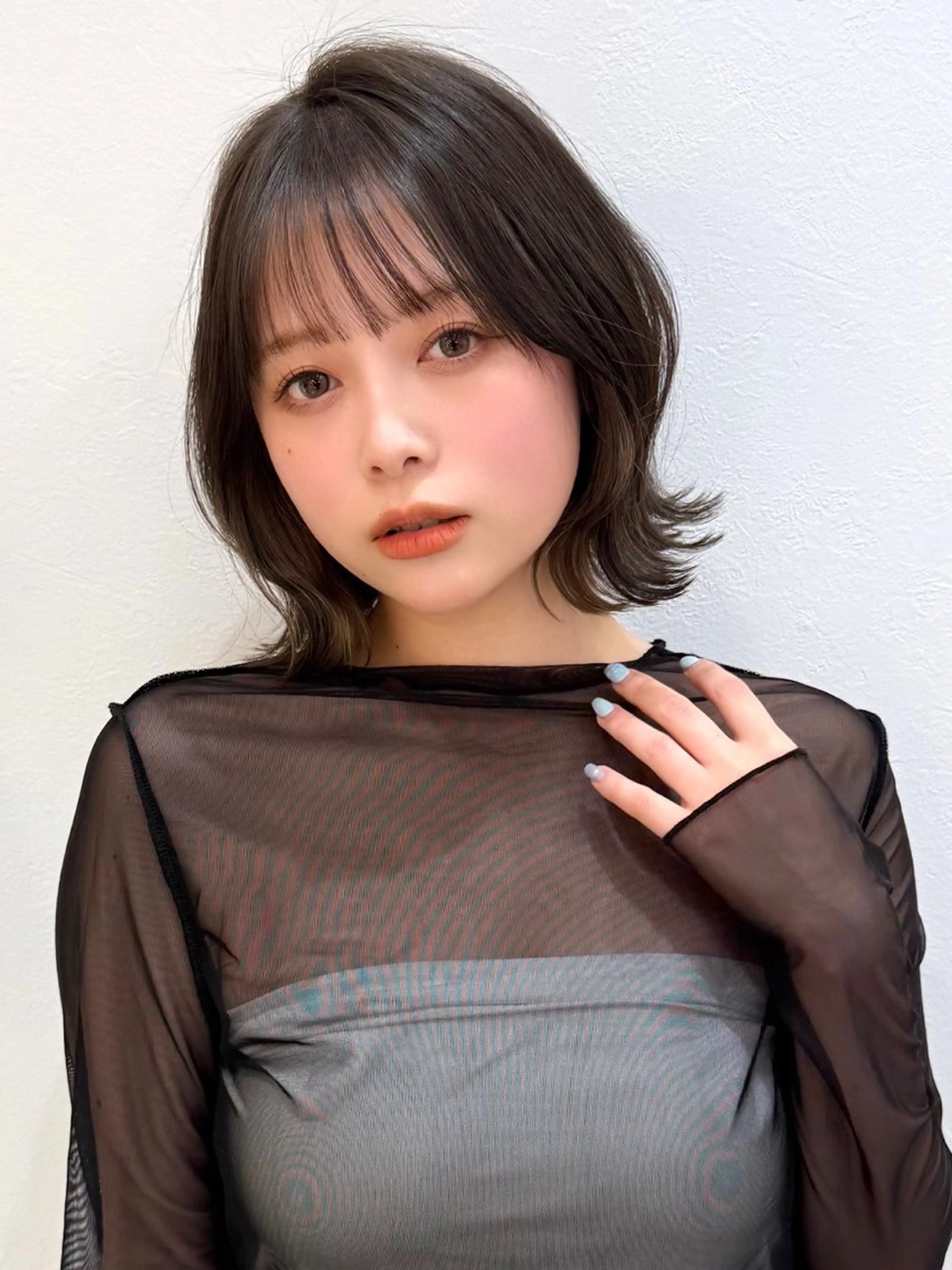 ミディアム カット ヘアカラー トリートメント 新宿/髪質改善/ボブ 韓国レイヤー大重聖斗のヘアスタイル