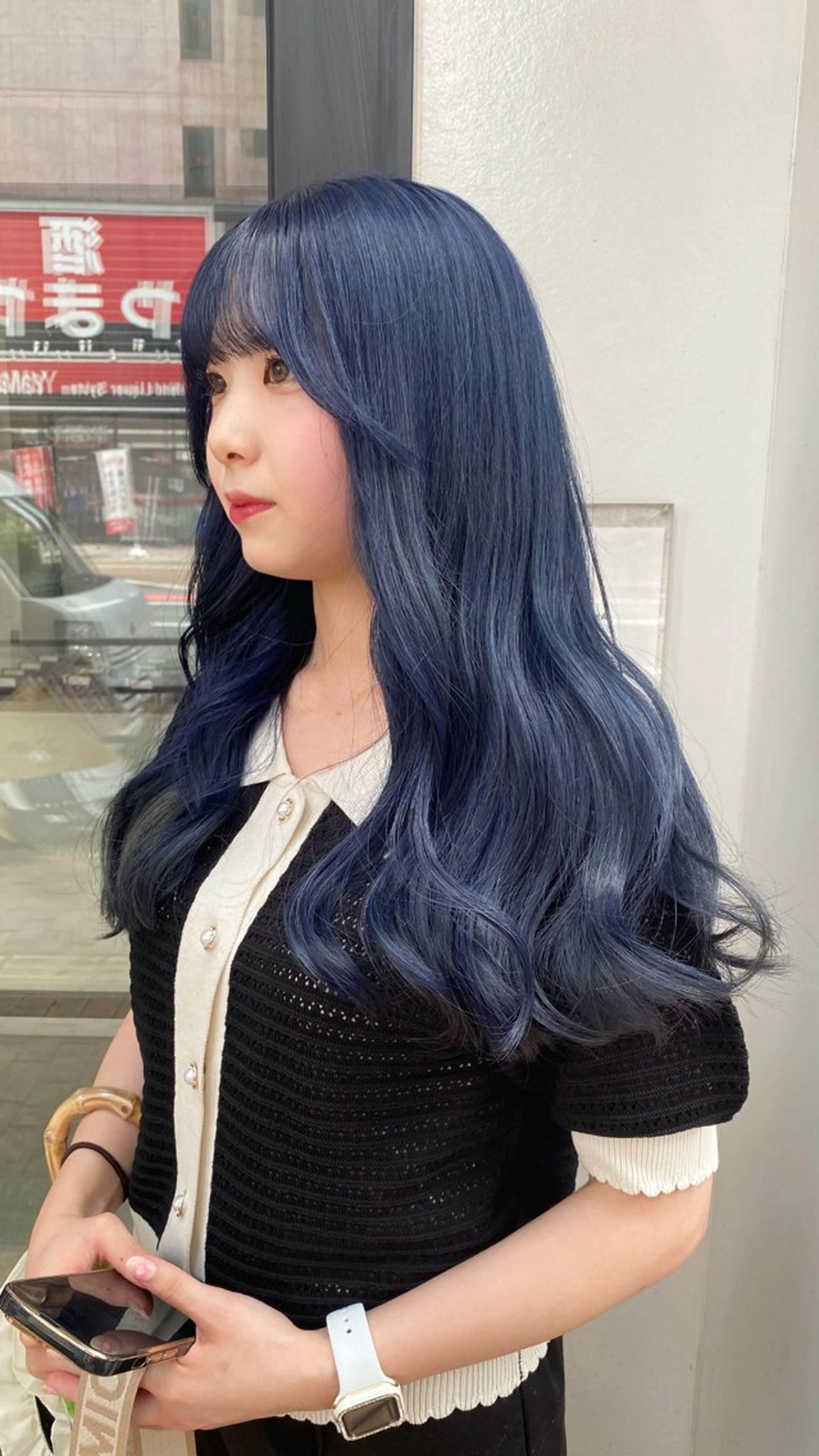 セミロング カラー カット ヘアカラー トリートメント RURI韓国ボブ 🇰🇷タッセルボブのヘアスタイル