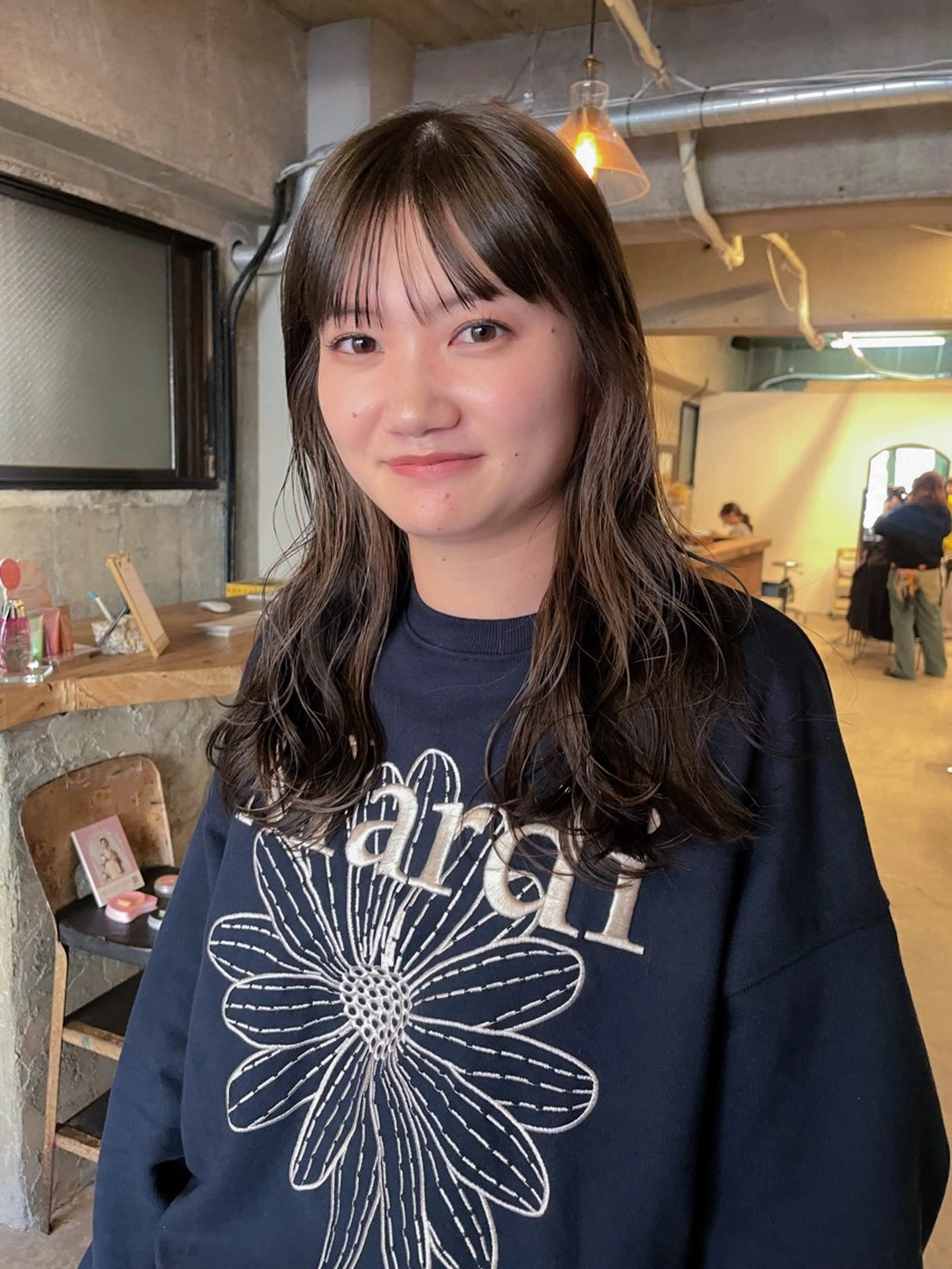 ロング カラー パーマ/レイヤー 岩山丈一郎のヘアスタイル