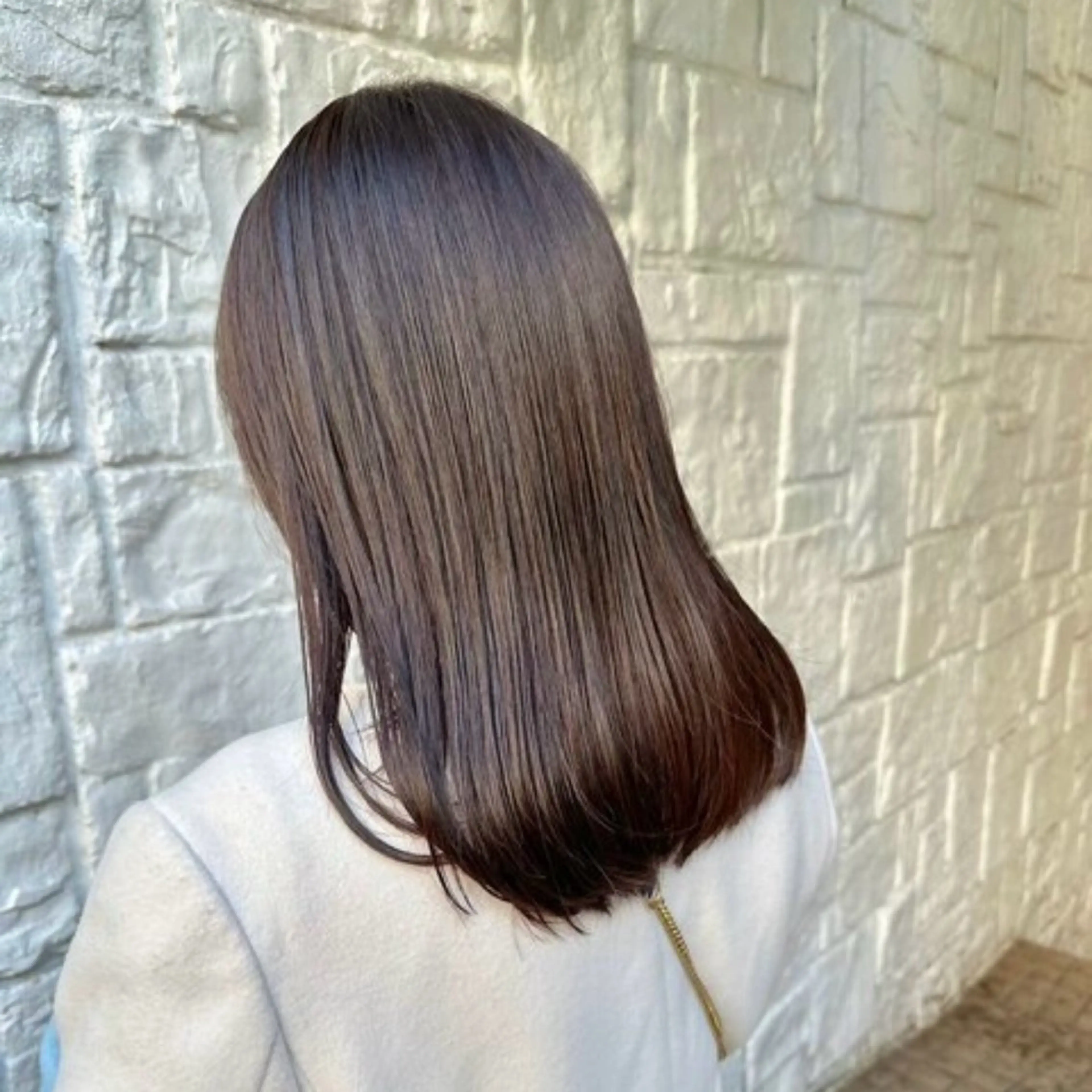 セミロング カラー カット ヘアカラー トリートメント ヘッドスパ ヘアセット 地毛風/グレージュ よしだひろのじょうのヘアスタイル