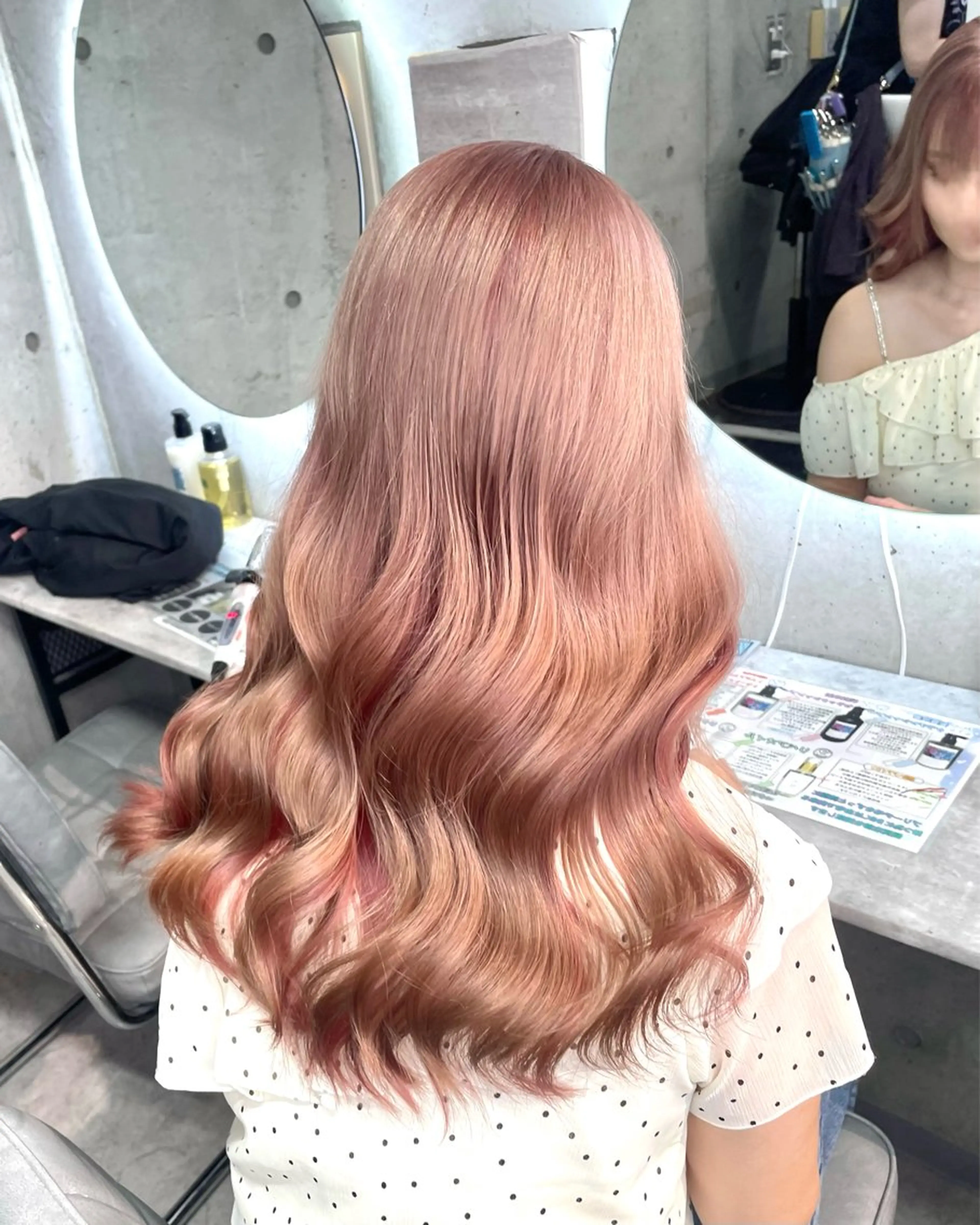 ロング カラー ベージュカラー ブリーチ ピンクカラー ピンクベージュ ヘアカラー トリートメント ヘアセット 🌟ブリーチ/ボブ/ レイヤー渋谷☀️のヘアスタイル