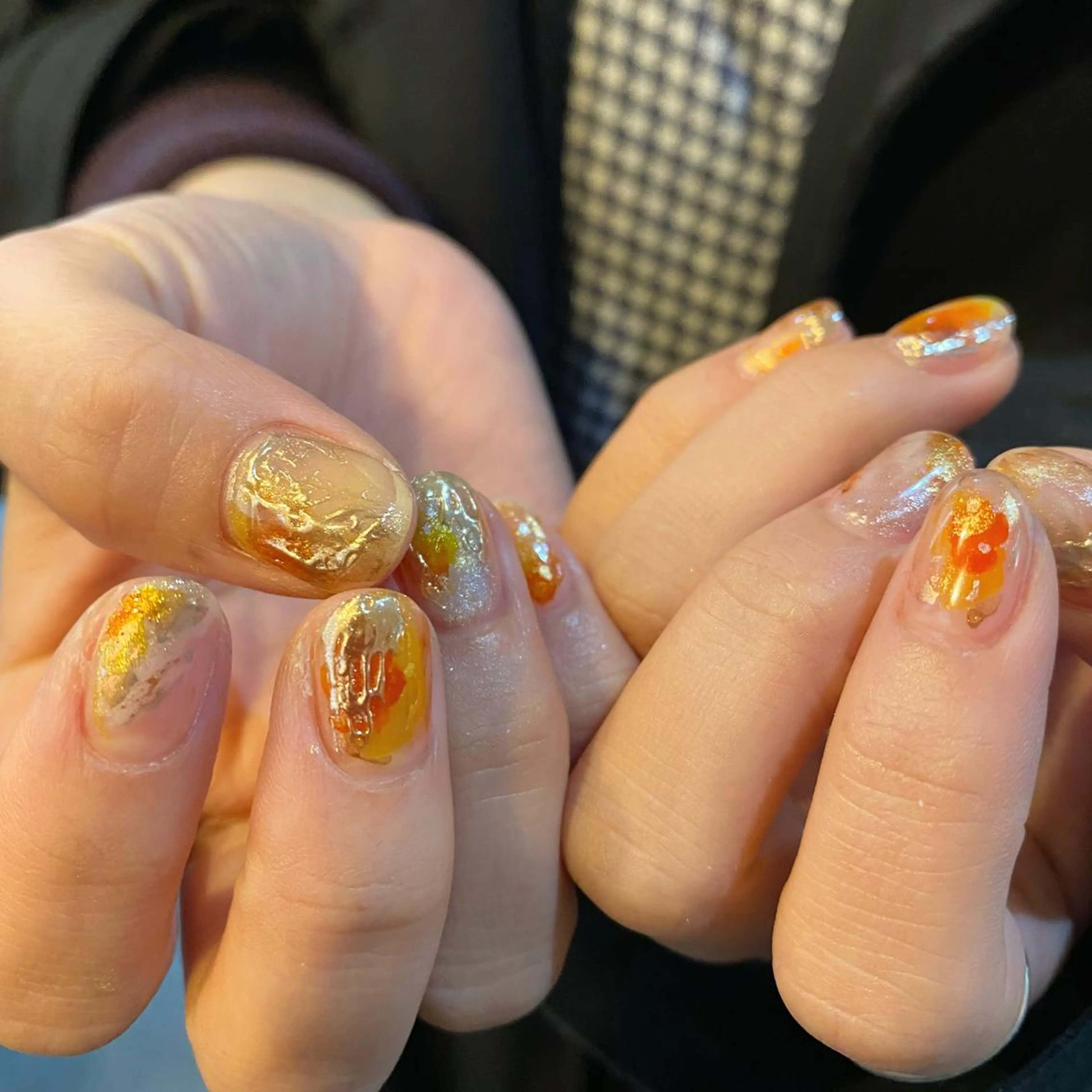 カラー ネイル マグネットネイル ミラーネイル scre as Etelのネイルデザイン