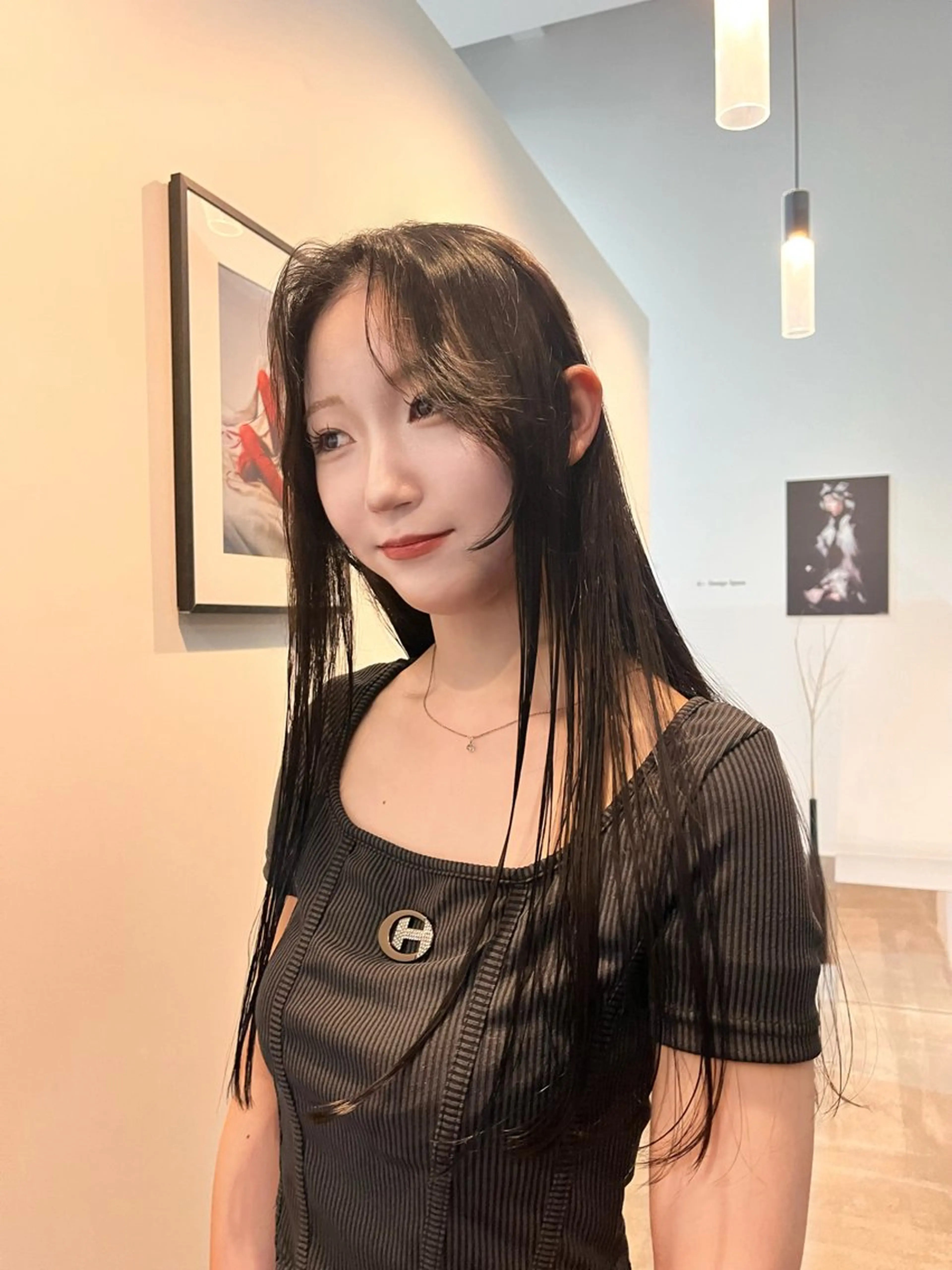 ロング カラー 透明感カラー グレージュ 韓国風ヘア SalonEF 名駅店所属・SalonEF 芽生/MEIのマツエク・マツパデザイン