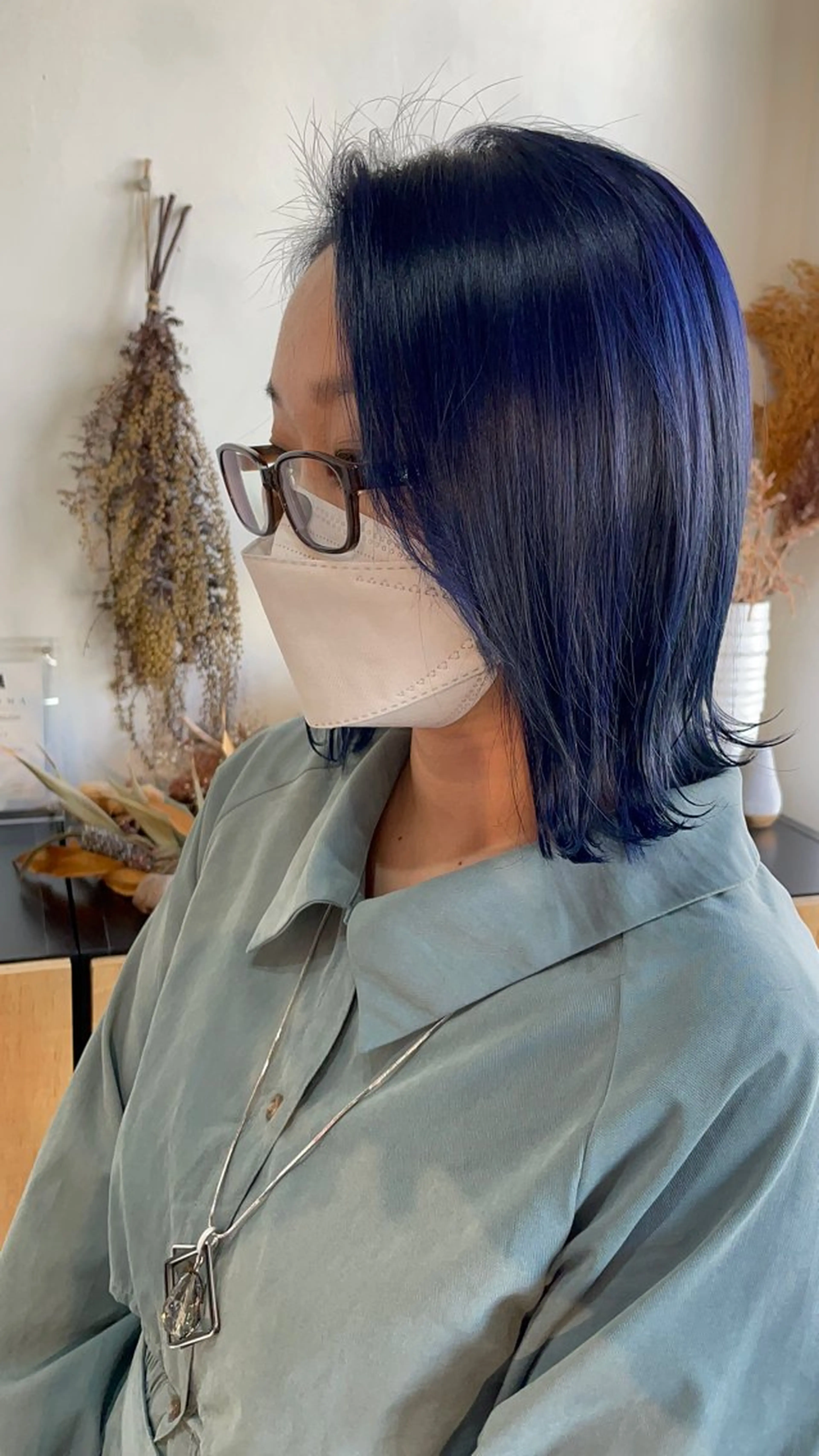 ミディアム カラー ネイビーカラー ヘアカラー noa.所属・🎨カラー専門家🎨 チャーリーのヘアスタイル