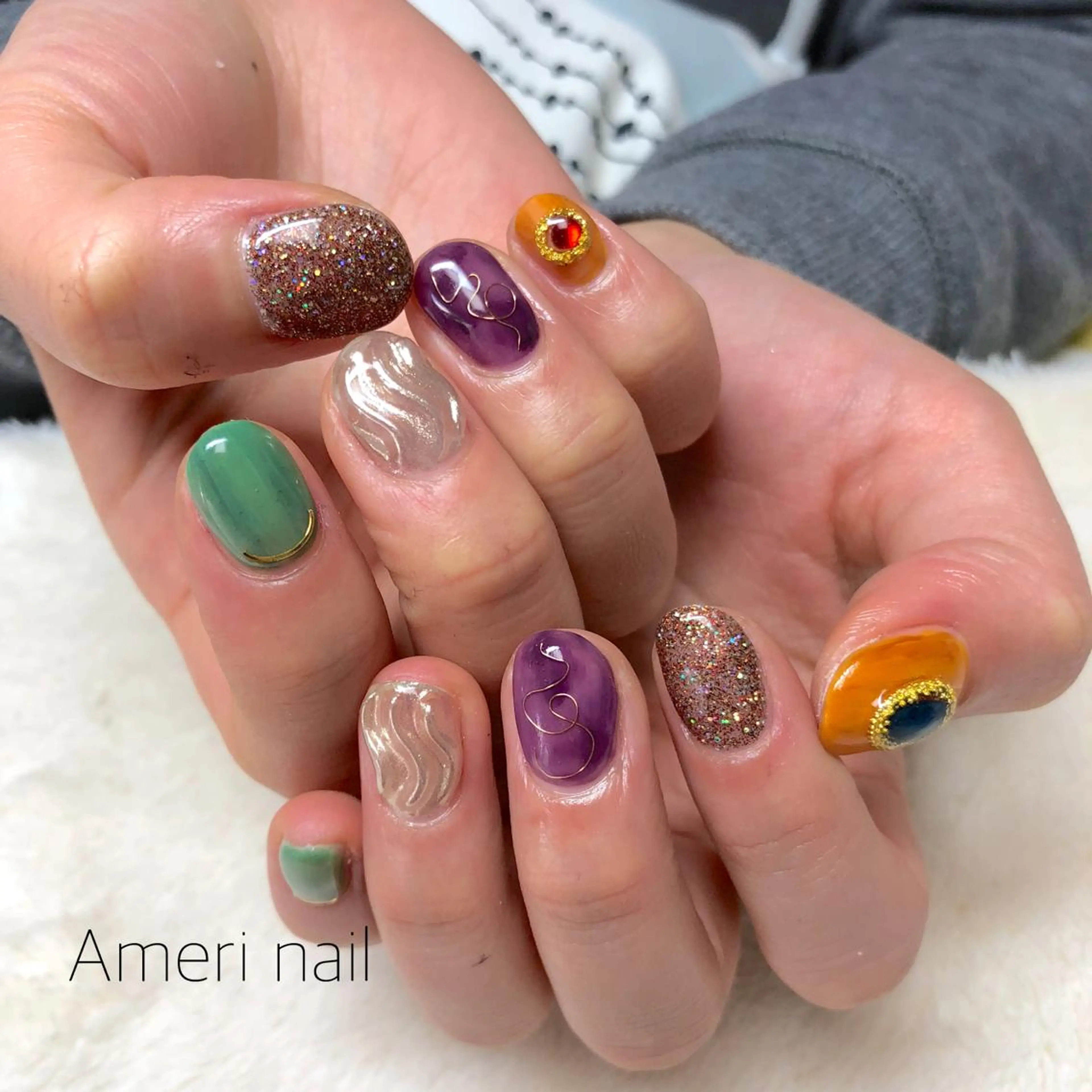 ネイル ハンドネイル Ameri nail /UKIのネイルデザイン