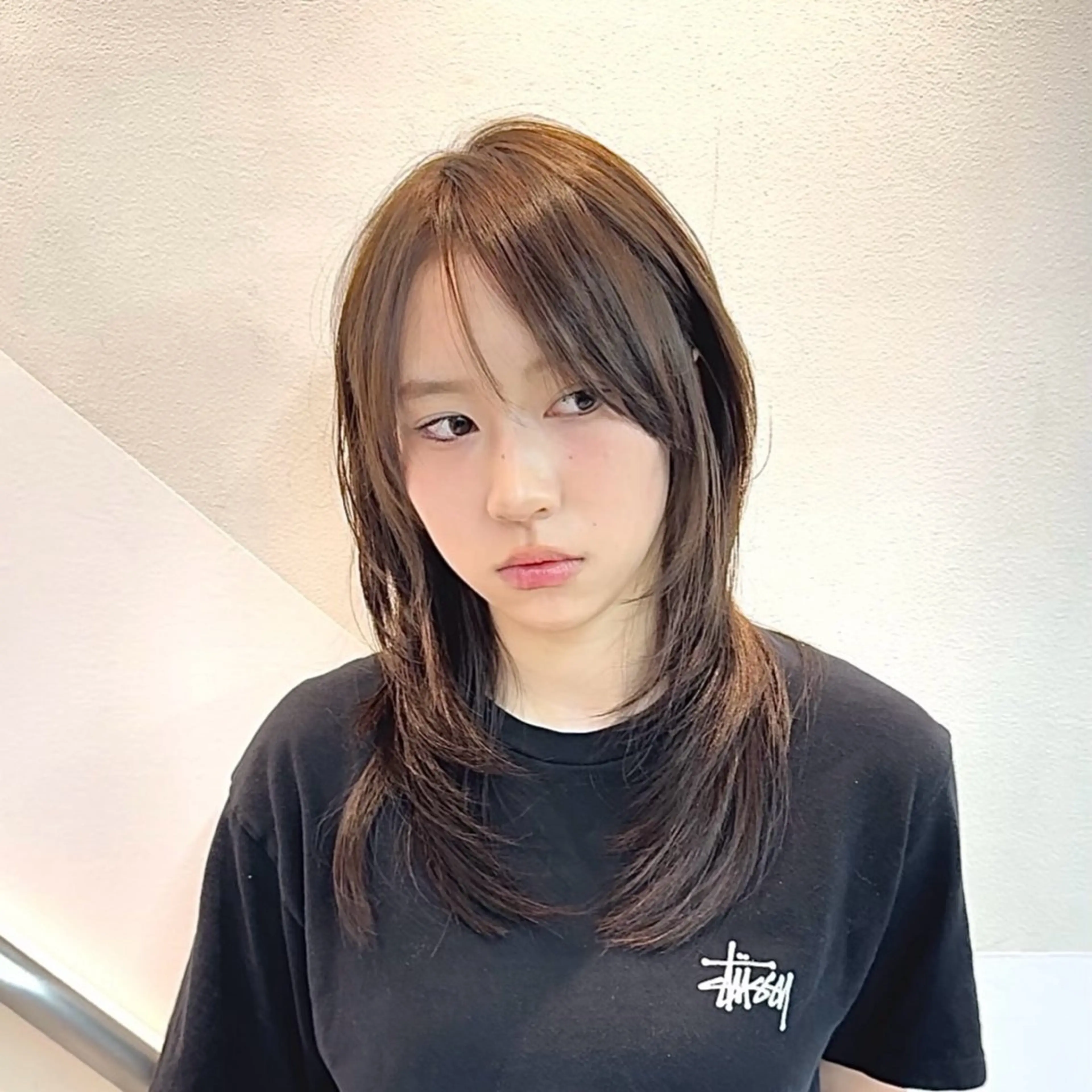 ミディアム カット ヘアカラー トリートメント レイヤーカット/ 堀匠吾のヘアスタイル