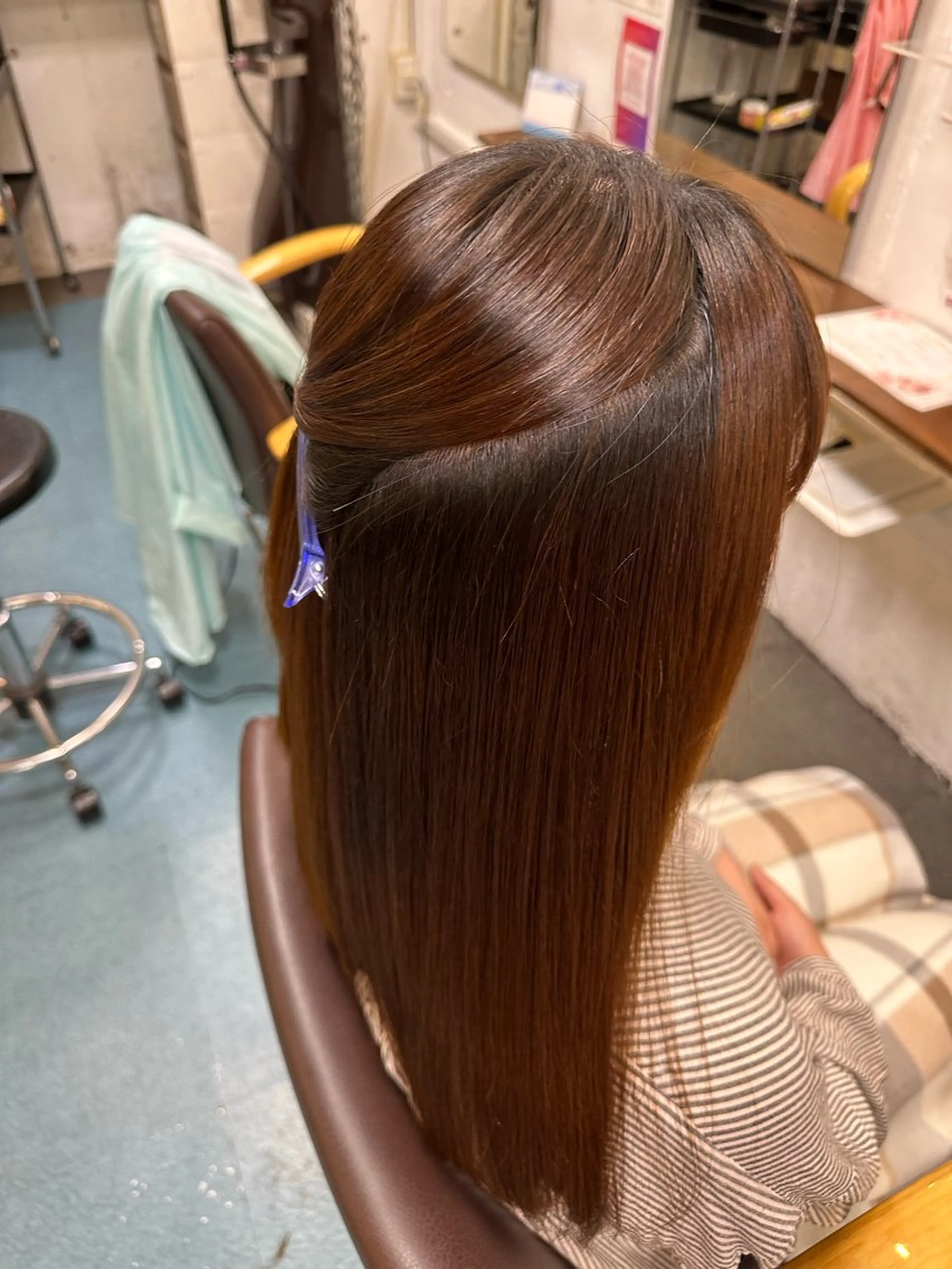 セミロング 髪質改善 縮毛矯正 【髪質改善】に特化 オリーブオイルクラブのヘアスタイル