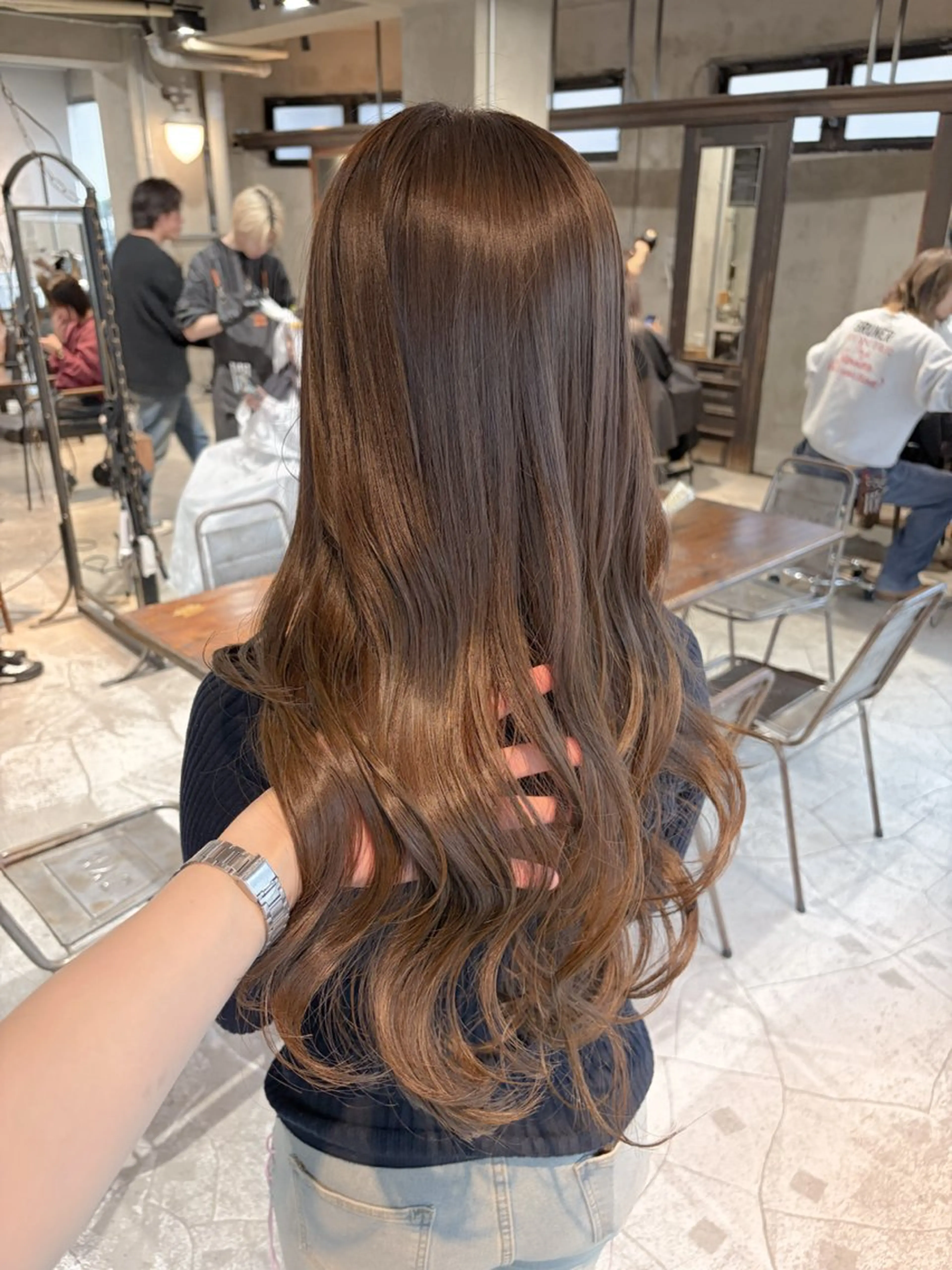 ロング カラー ベージュカラー ブリーチ ブロンド ケアブリーチ ダブルカラー カット ヘアカラー トリートメント ヘアセット 似合わせハイトーン 🍯ayumi🍯のヘアスタイル