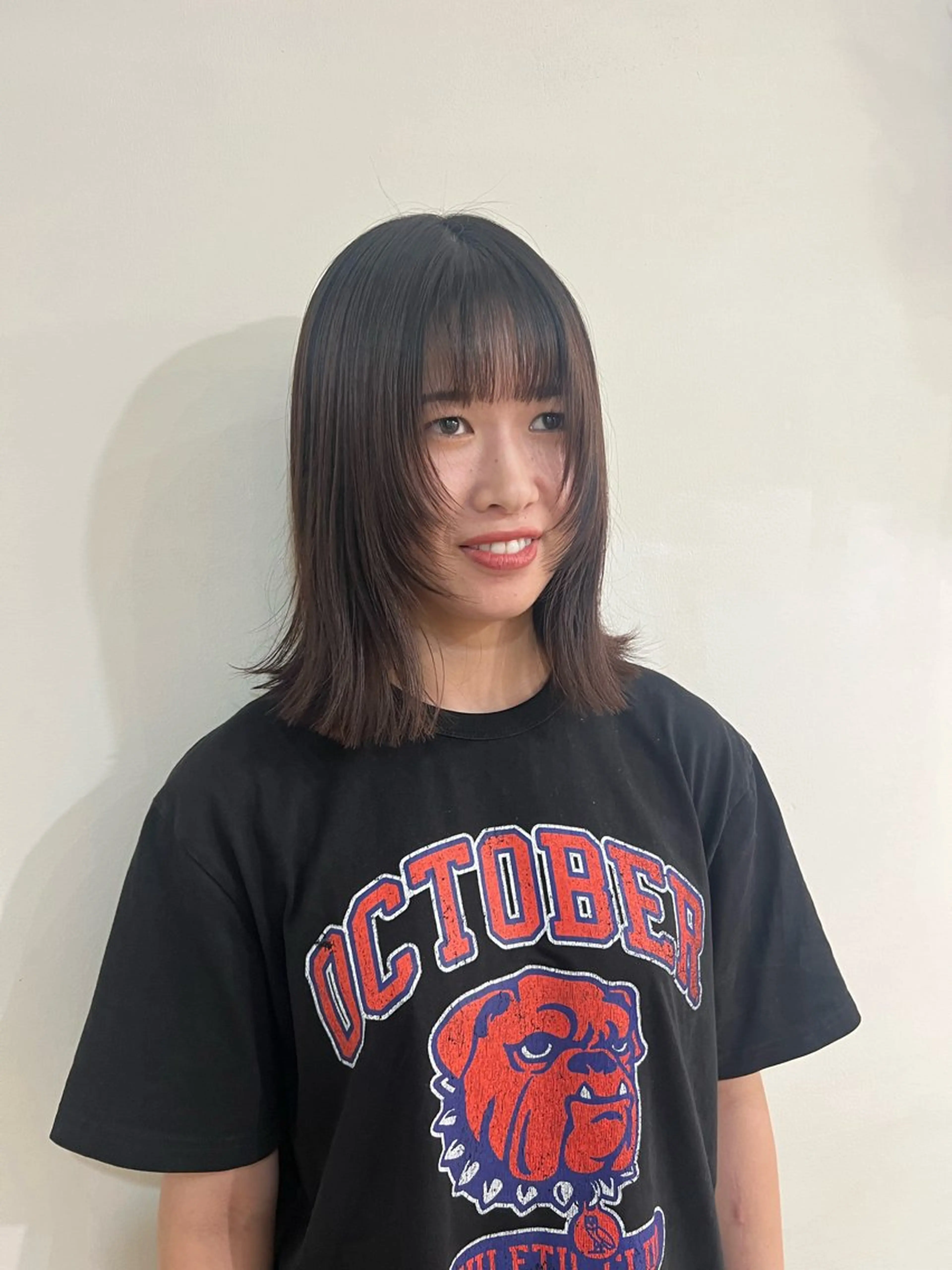 ミディアム 顔周りカット レイヤーカット 似合わせカット ayaka/暖色/ レイヤーカット🩰のヘアスタイル