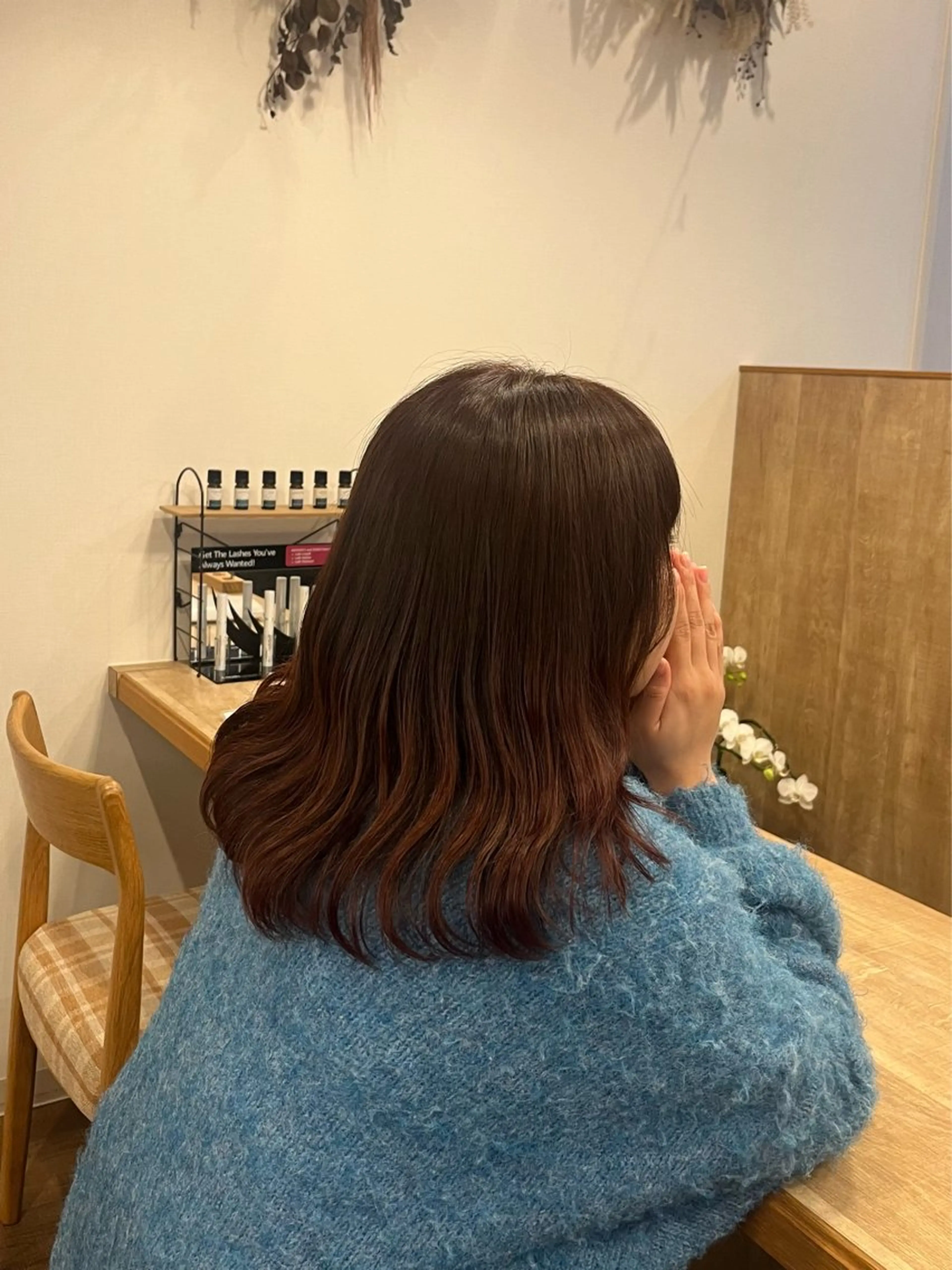 カラー ブラウンカラー レッドカラー 宮本 楓のヘアスタイル