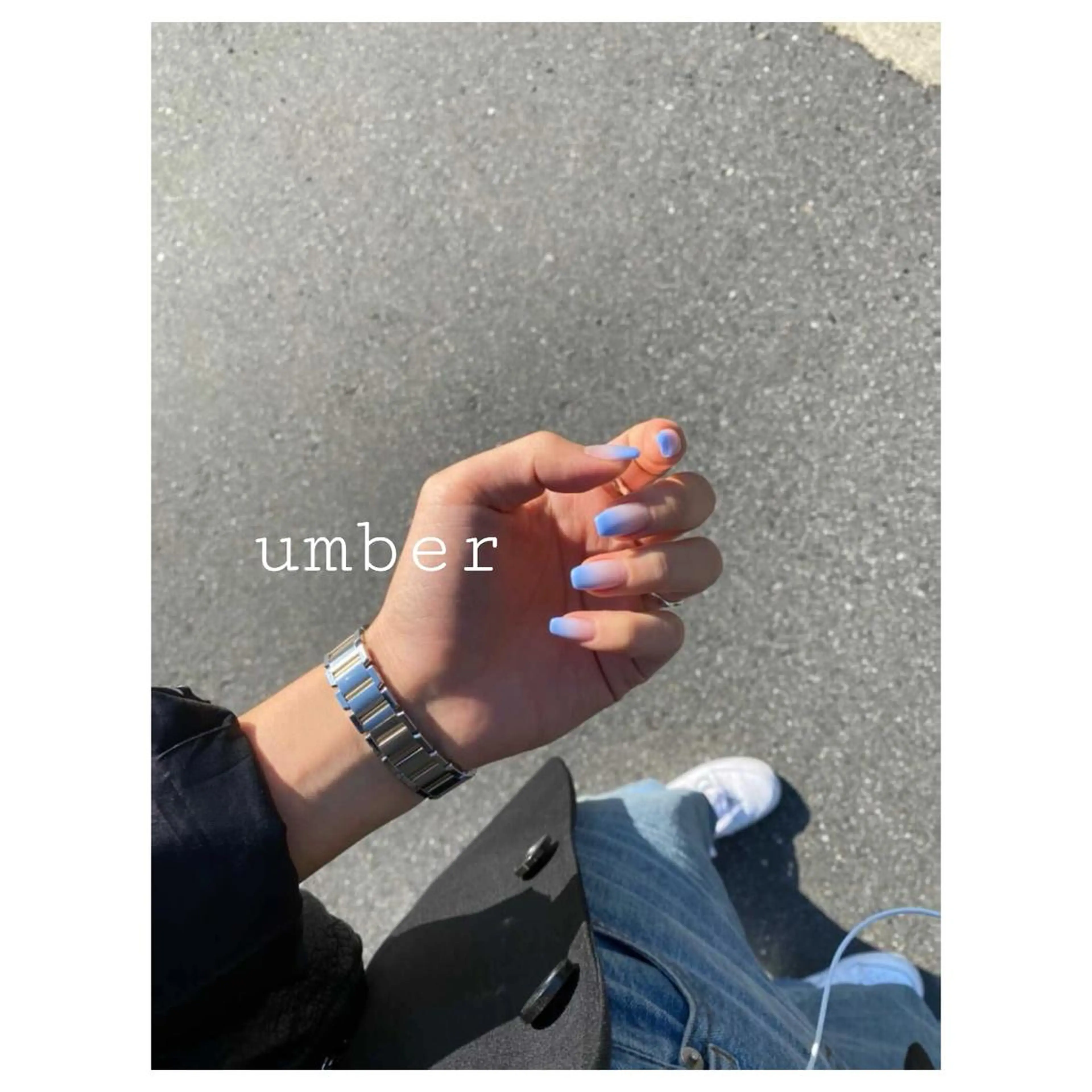 ネイル クリアネイル フラッシュネイル フットネイル フレンチネイル グラデーション ハンドネイル umber 三茶1分のネイルデザイン