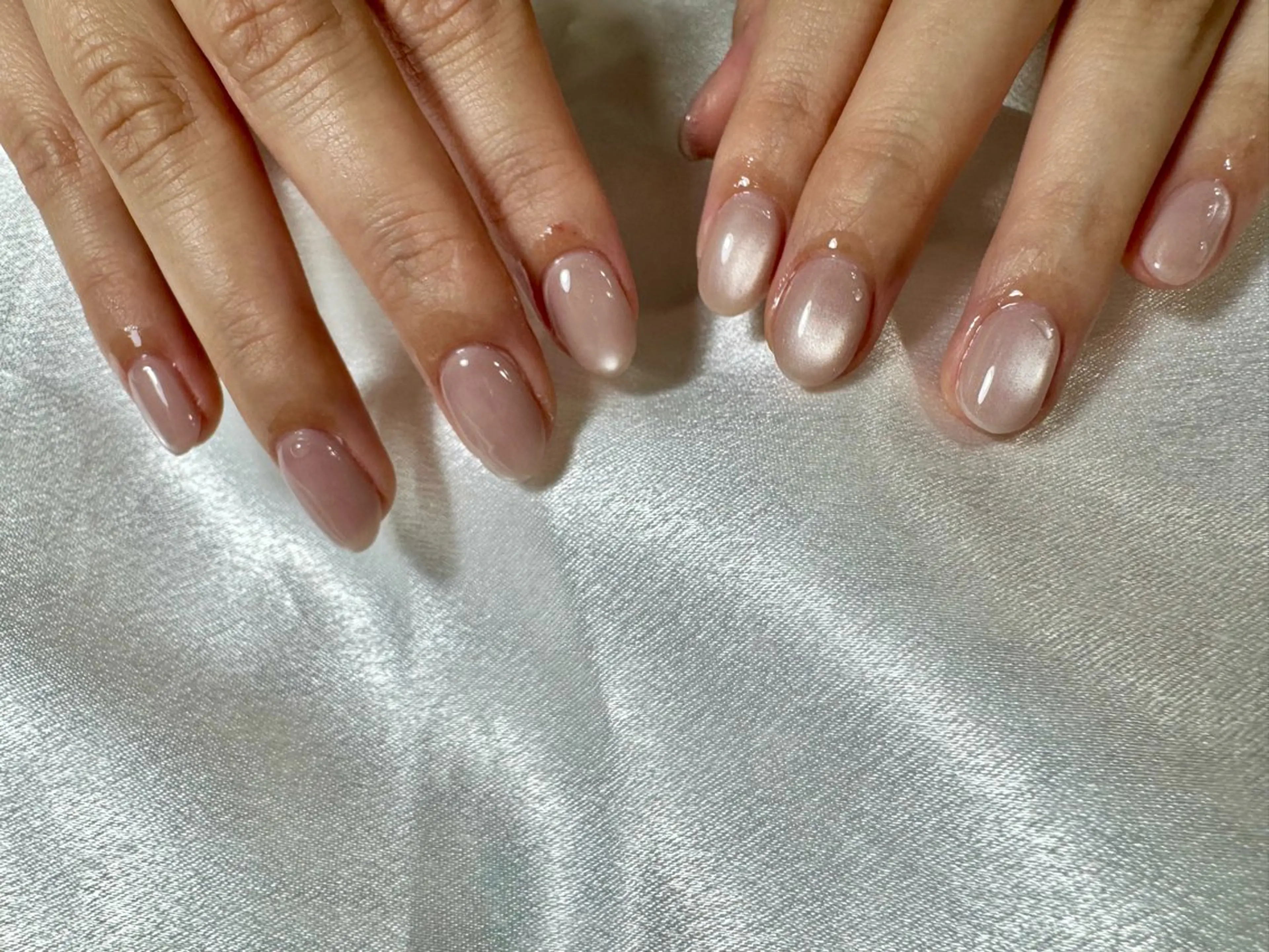 ネイル オーロラネイル 桜ネイル フラワーネイル フットネイル フレンチネイル ハンドネイル kikinail 溝の口のネイルデザイン