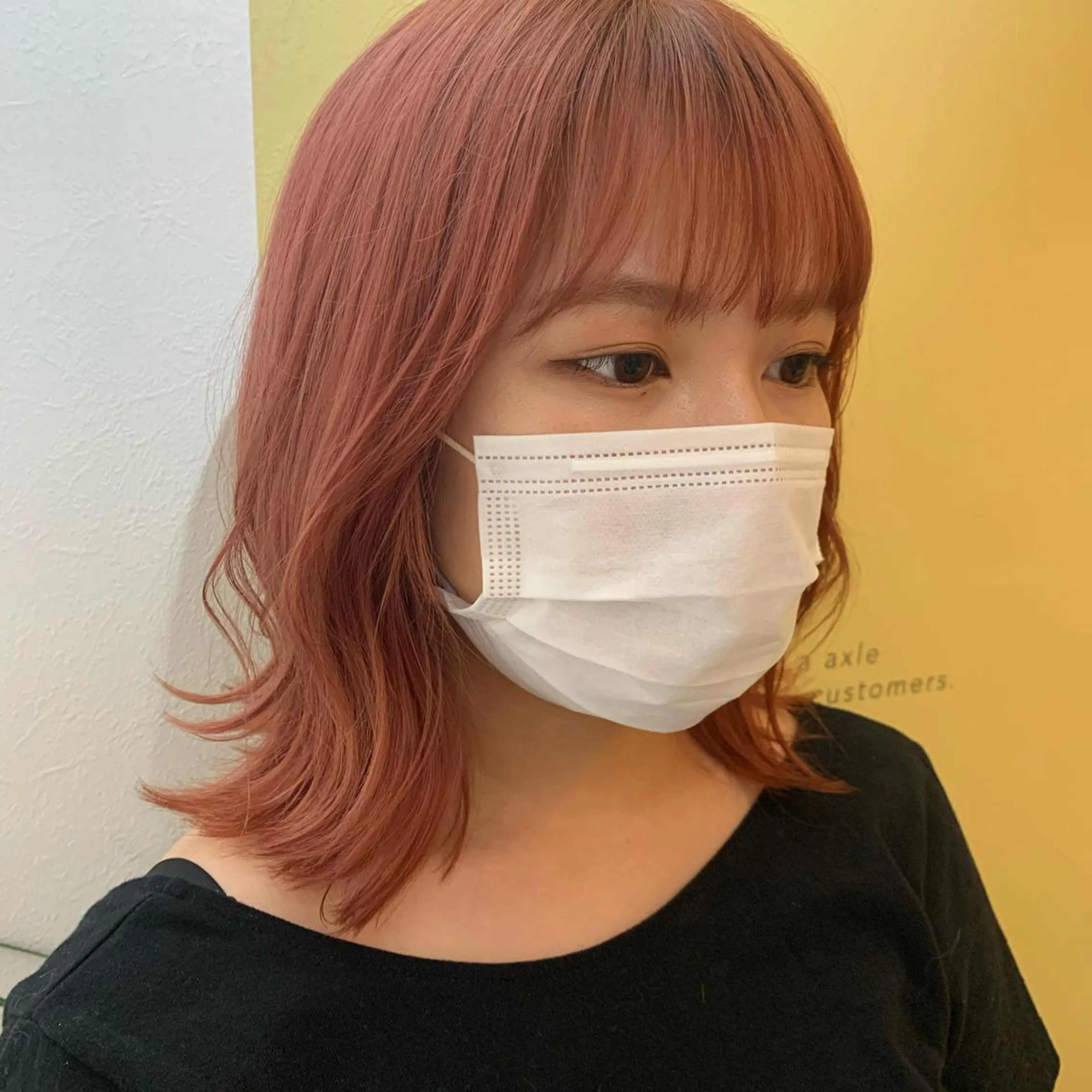 ミディアム カラー ブリーチ ピンクカラー カット ヘアカラー トリートメント hub hair レイヤー/透明感のヘアスタイル