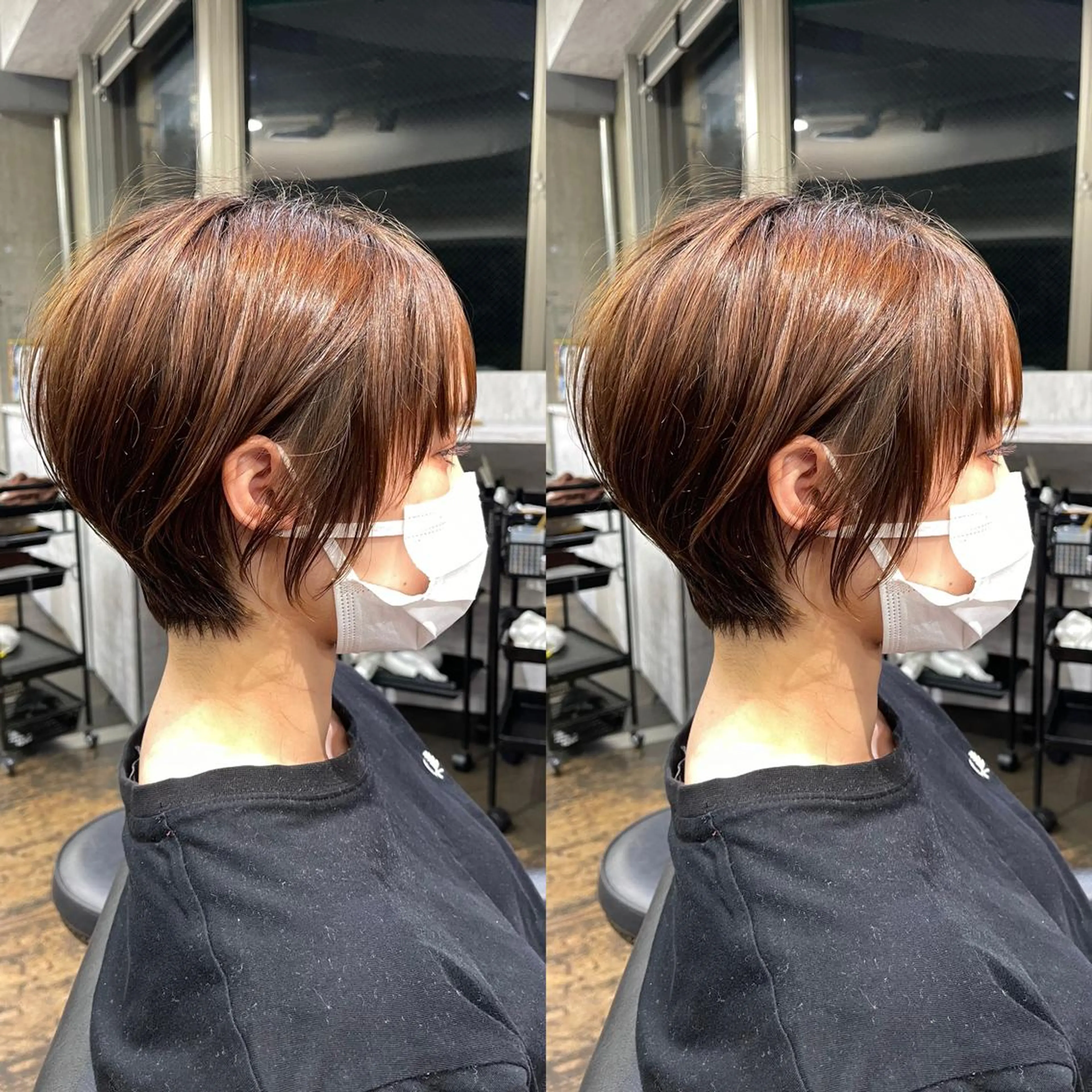 ショート レイヤー特化/小顔顔 周り/セノ/表参道のヘアスタイル