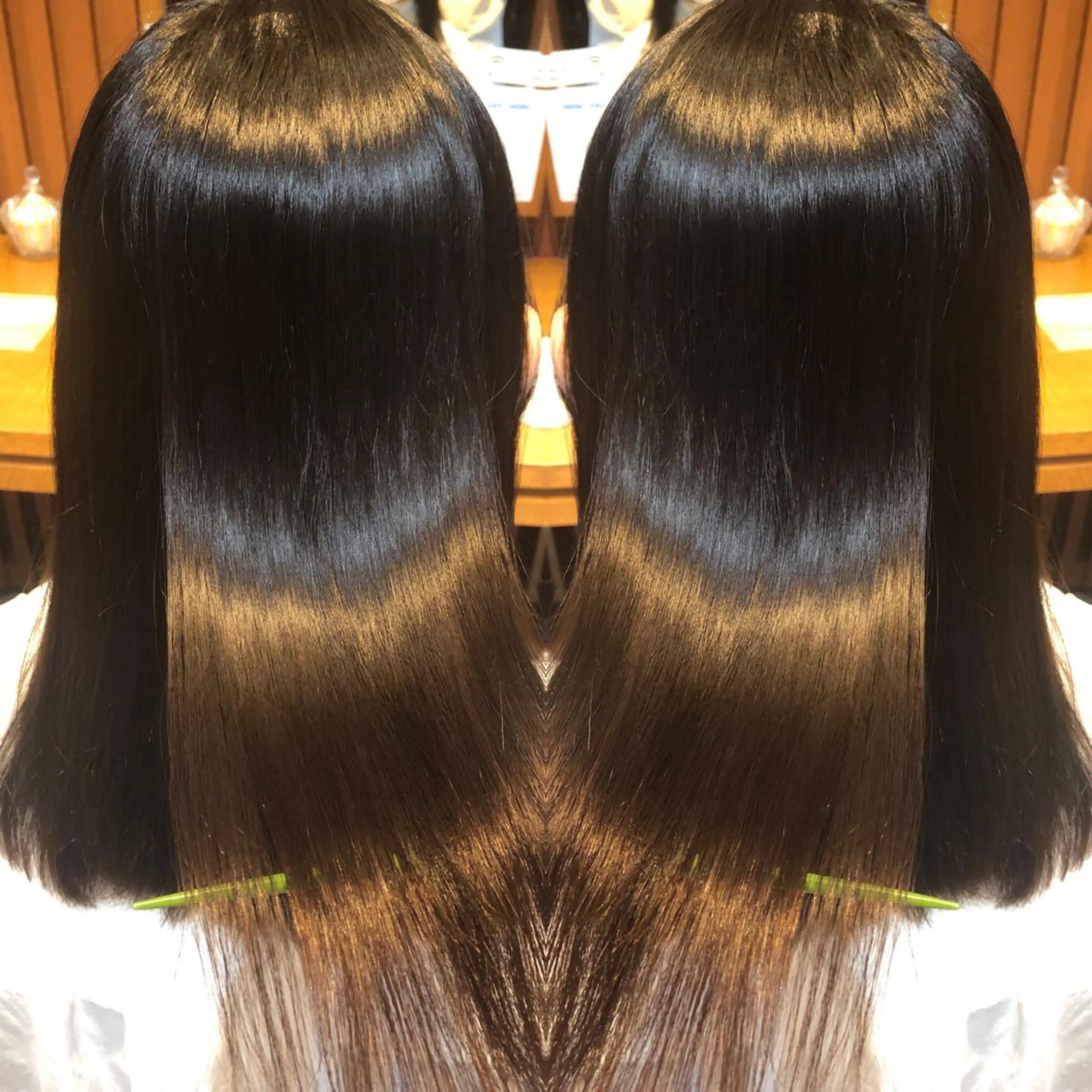 セミロング セミロングパーマ 髪質改善 縮毛矯正 高山🐬髪質改善 池袋で縮毛矯正のヘアスタイル