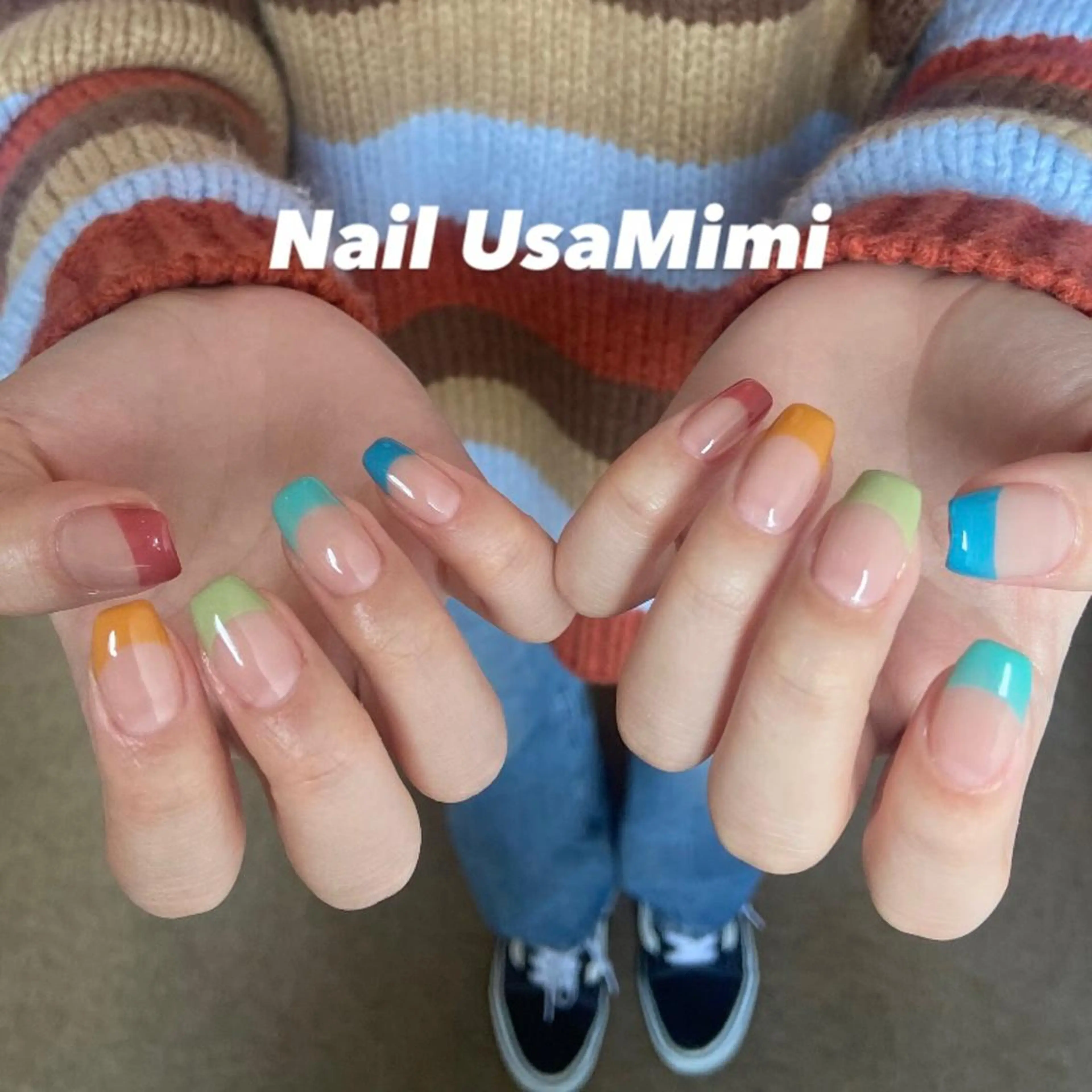 ネイル フットネイル ジェルネイル マグネットネイル 持ち込み ニュアンスネイル 本町ネイルNail UsaMimiのネイルデザイン