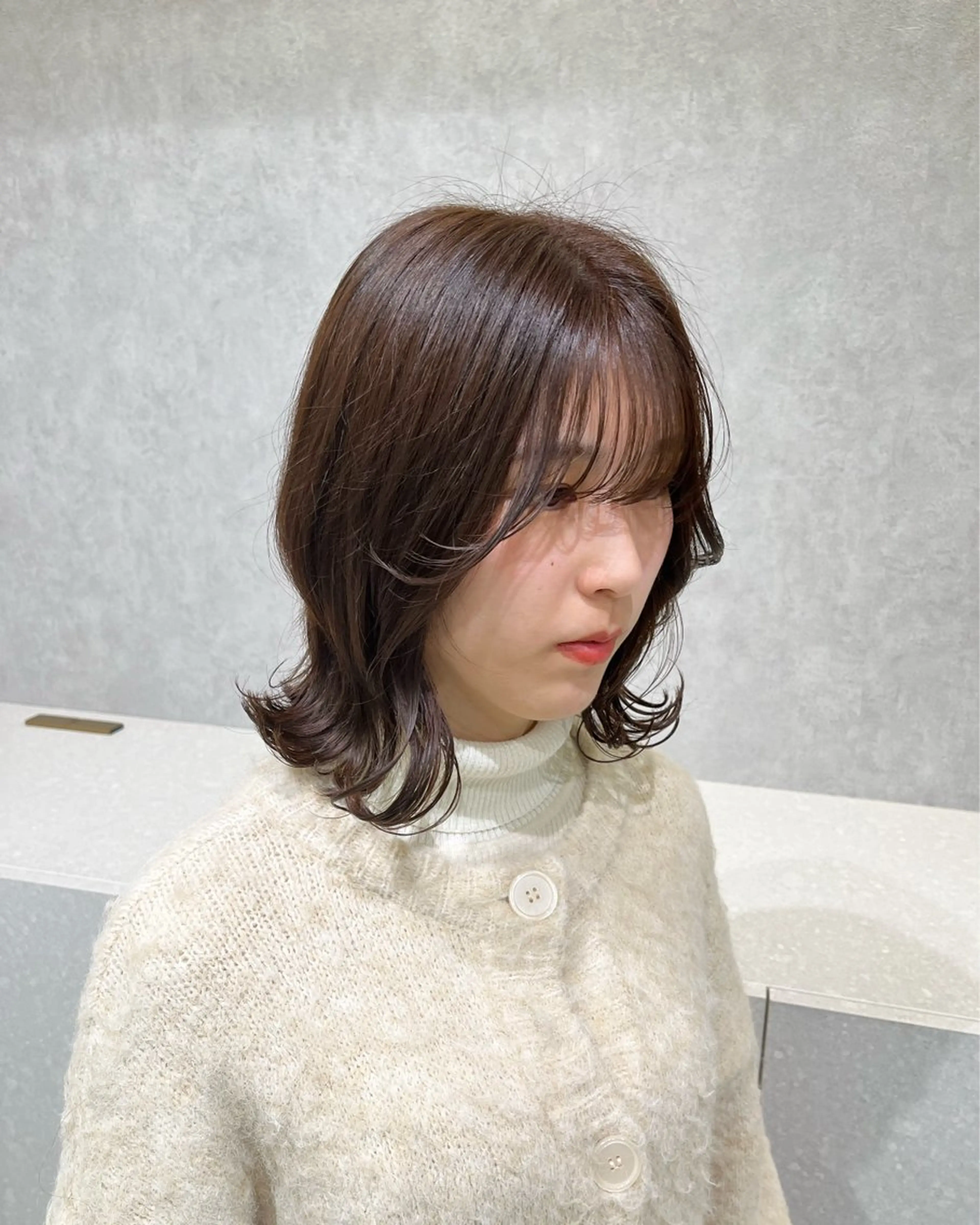 ミディアム カラー カット ヘアカラー トリートメント 韓国ヘア🇰🇷透明 感カラー/yui💞のヘアスタイル