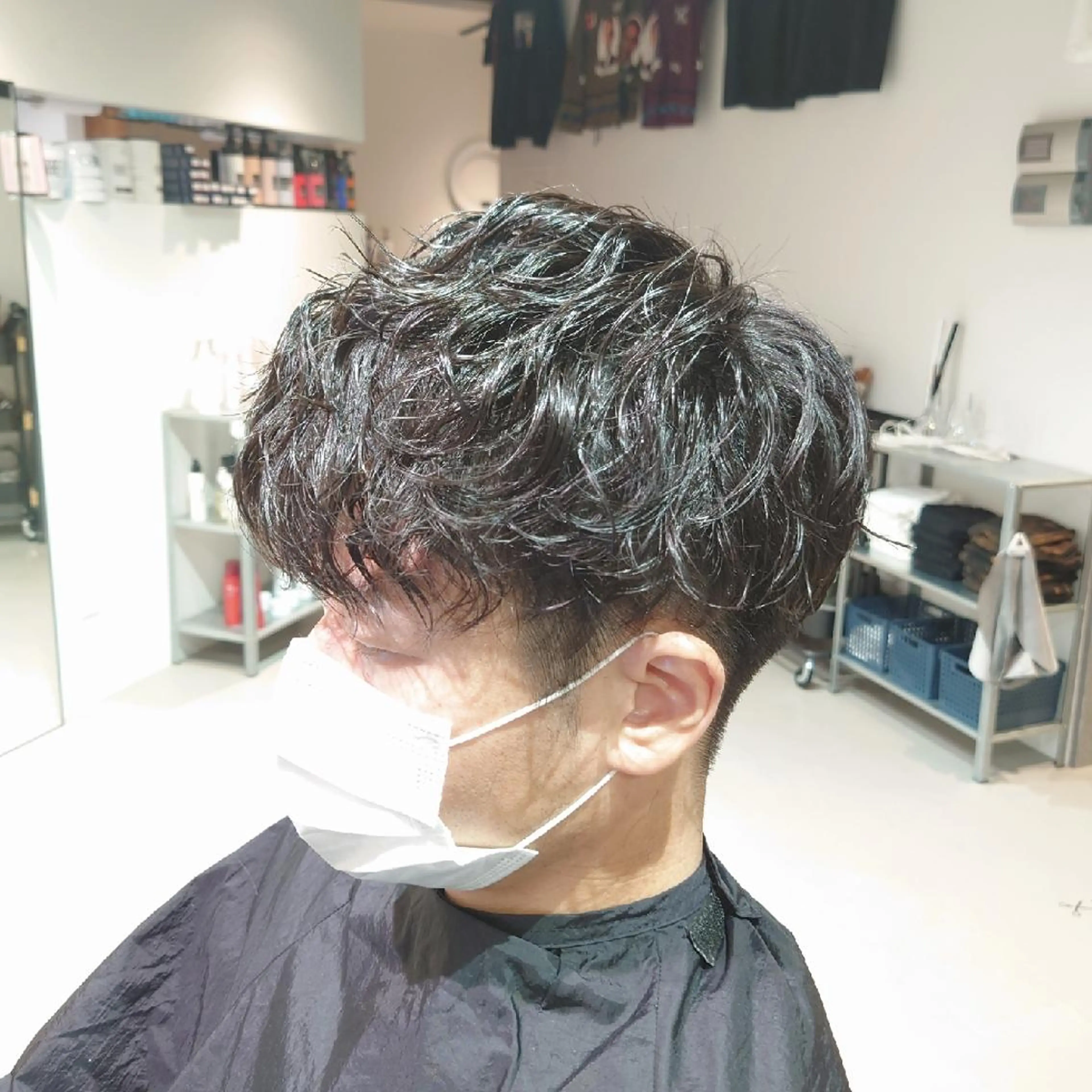 ショート パーマ メンズ iss所属・メンズ/パーマ特化 /波巻き/林洋平のヘアスタイル