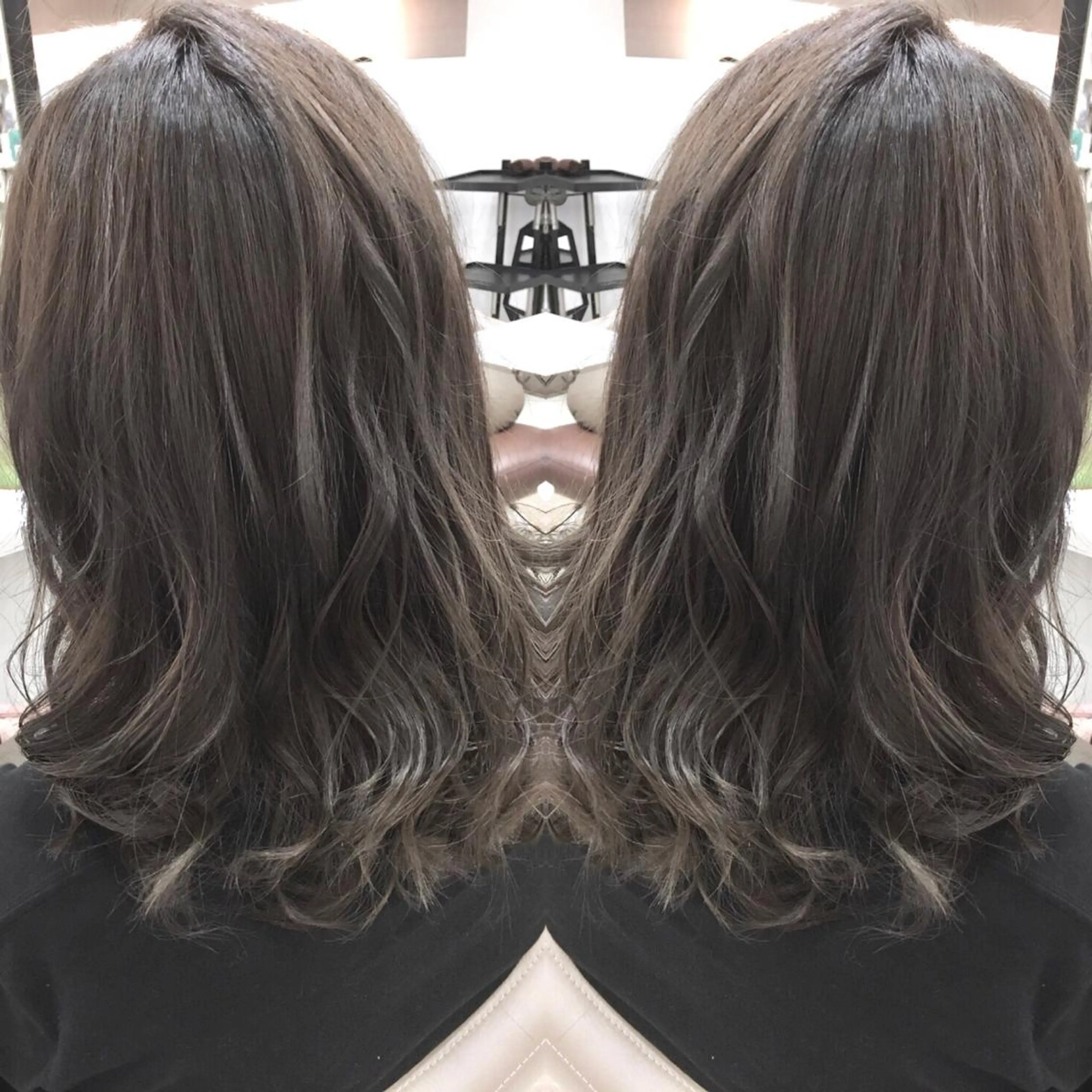 ミディアム レイヤーカット 髪質改善 阪口 雄佑のヘアスタイル