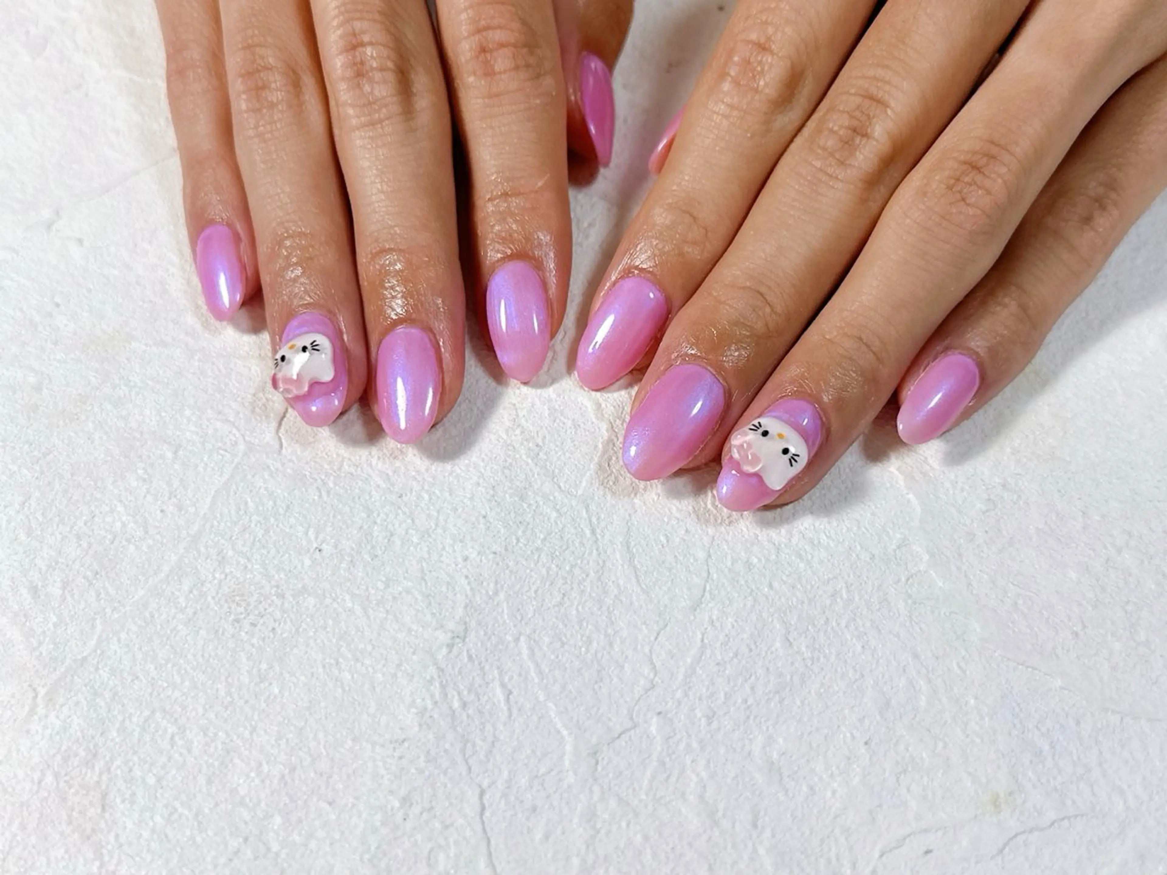 ネイル オーロラネイル フットネイル フレンチネイル ジェルネイル 韓国ネイル kiki nail たまプラーザのネイルデザイン