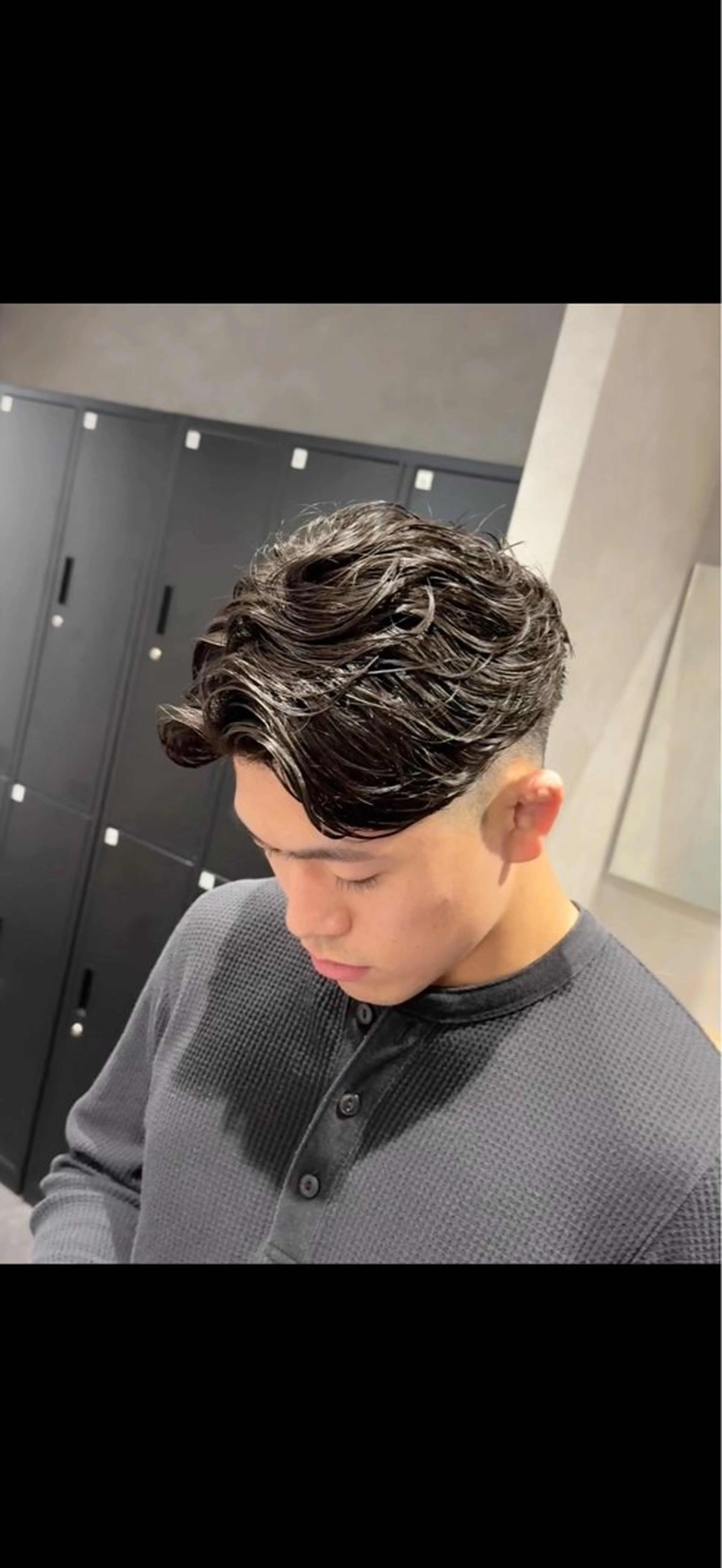 ミディアム パーマ メンズ カット パーマ メンズパーマ特化 美容師kouyaのヘアスタイル