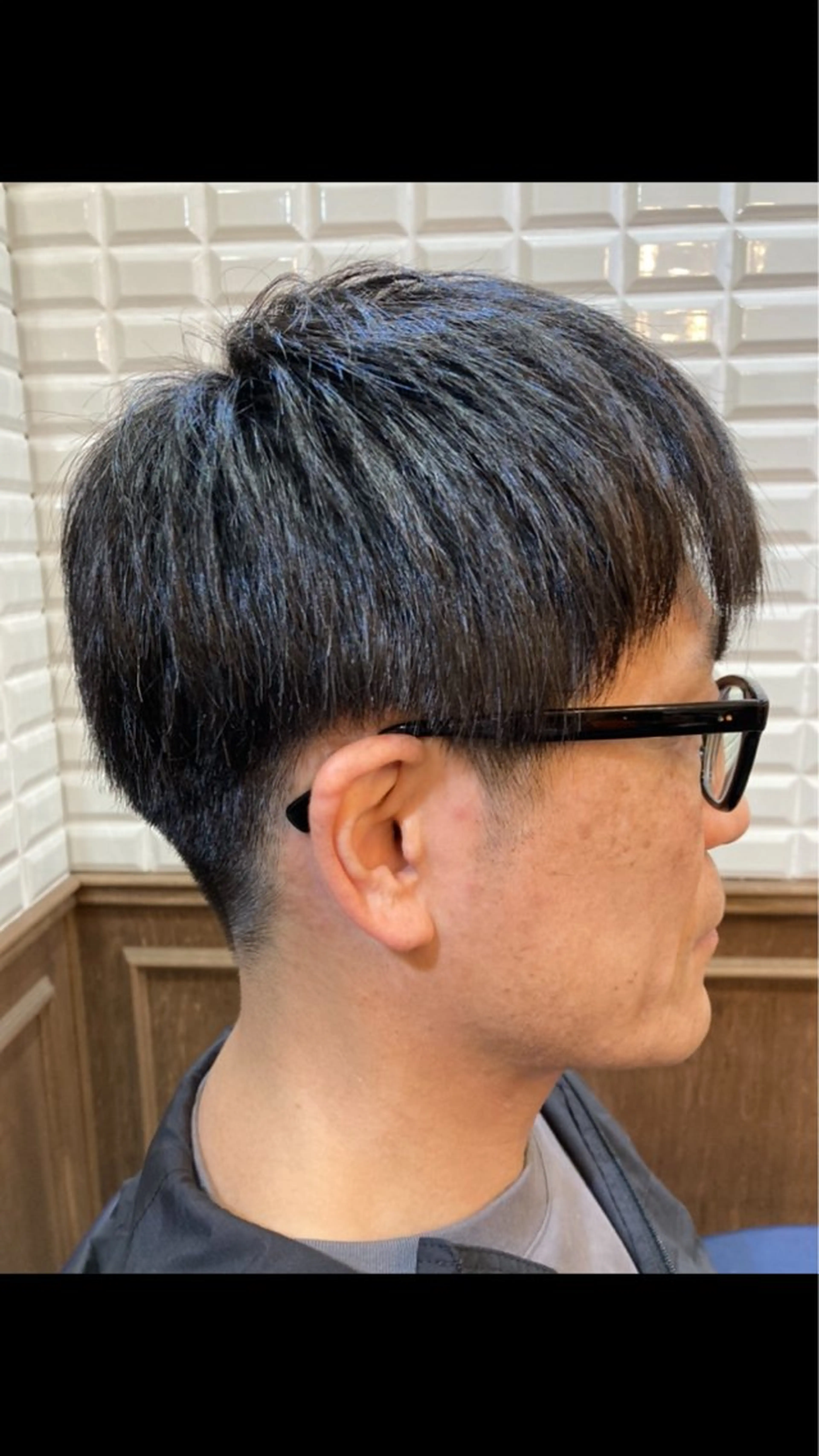 ショート メンズ ビジネス ルピナス中田店長 山口大地のヘアスタイル