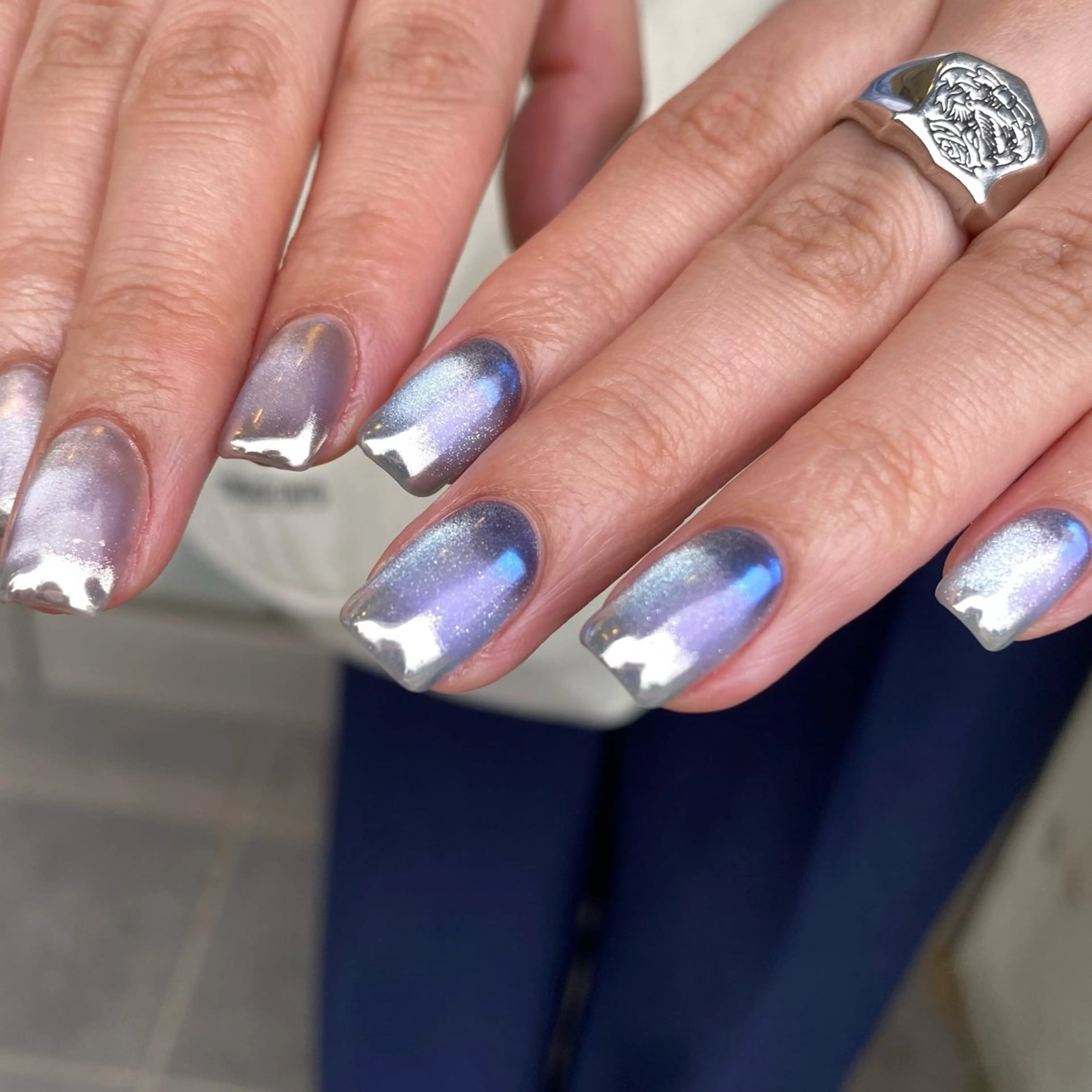 ネイル ジェルネイル マグネットネイル ニュアンスネイル ワンカラーネイル パラジェル ハンドネイル 草加ニュアンスネイル 🌚hersのネイルデザイン