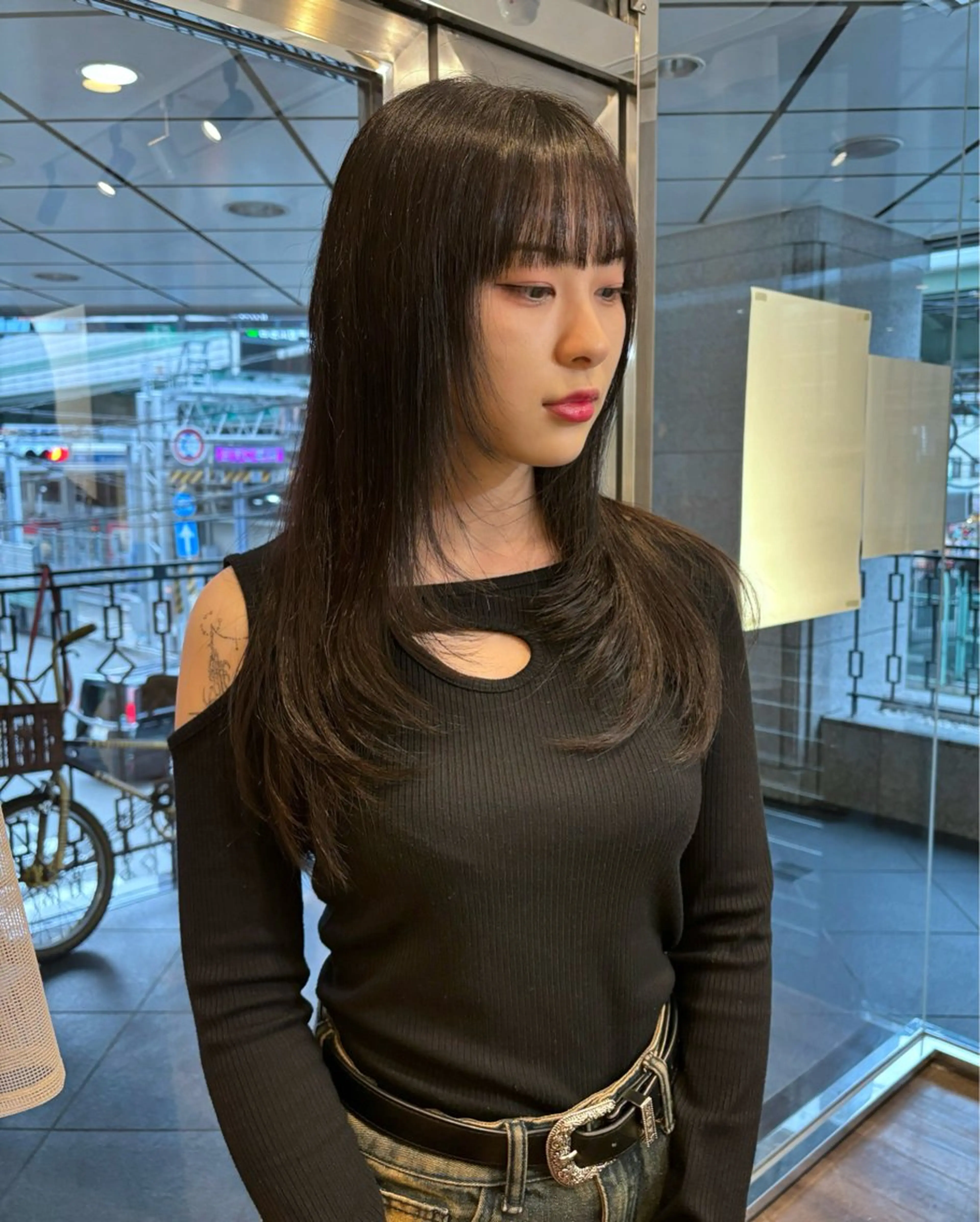 ロング カット zina 難波所属・Zina難波/ 韓国ヘア🐰mikuのヘアスタイル